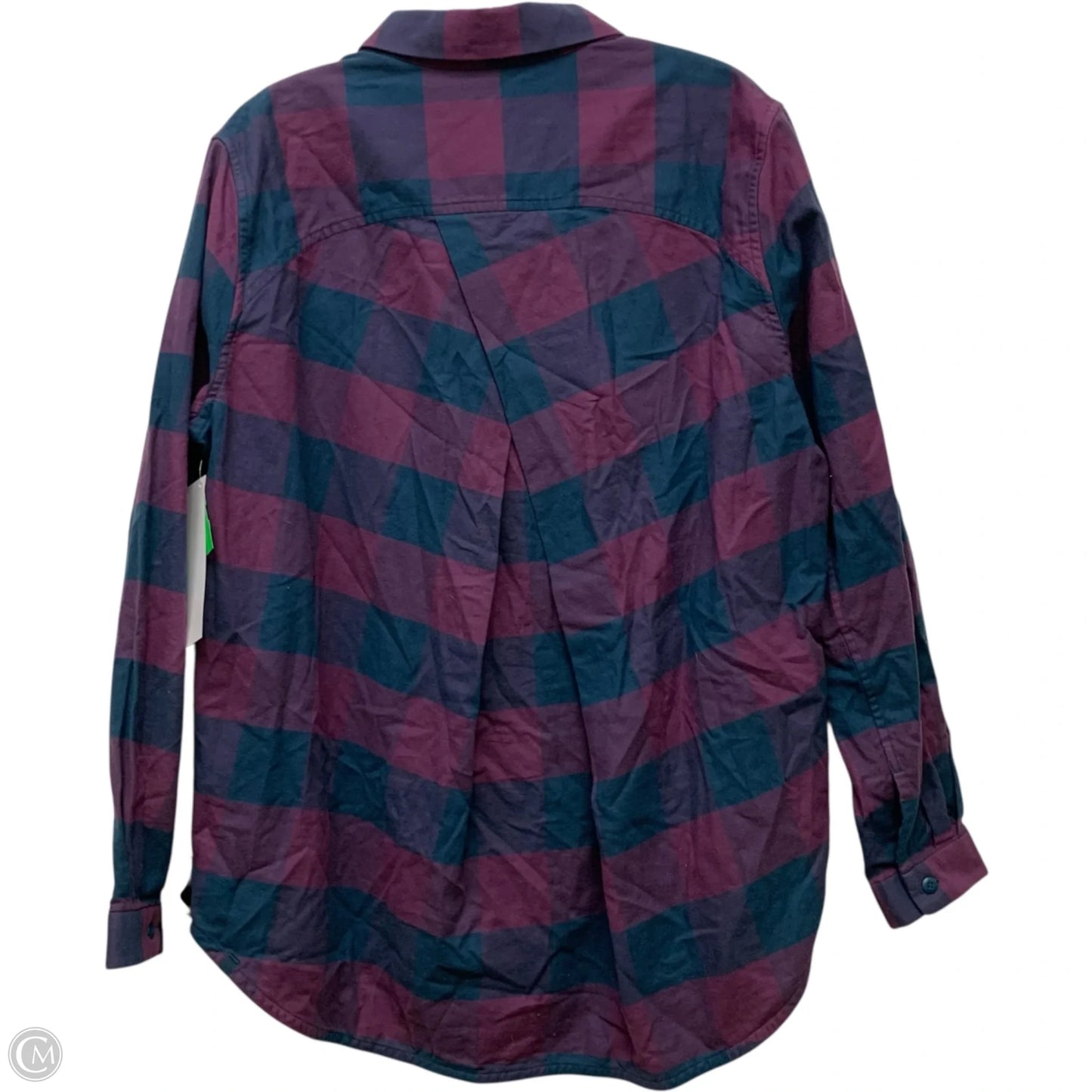 Top Long Sleeve By Lululemon In Plaid Pattern, Size: L
