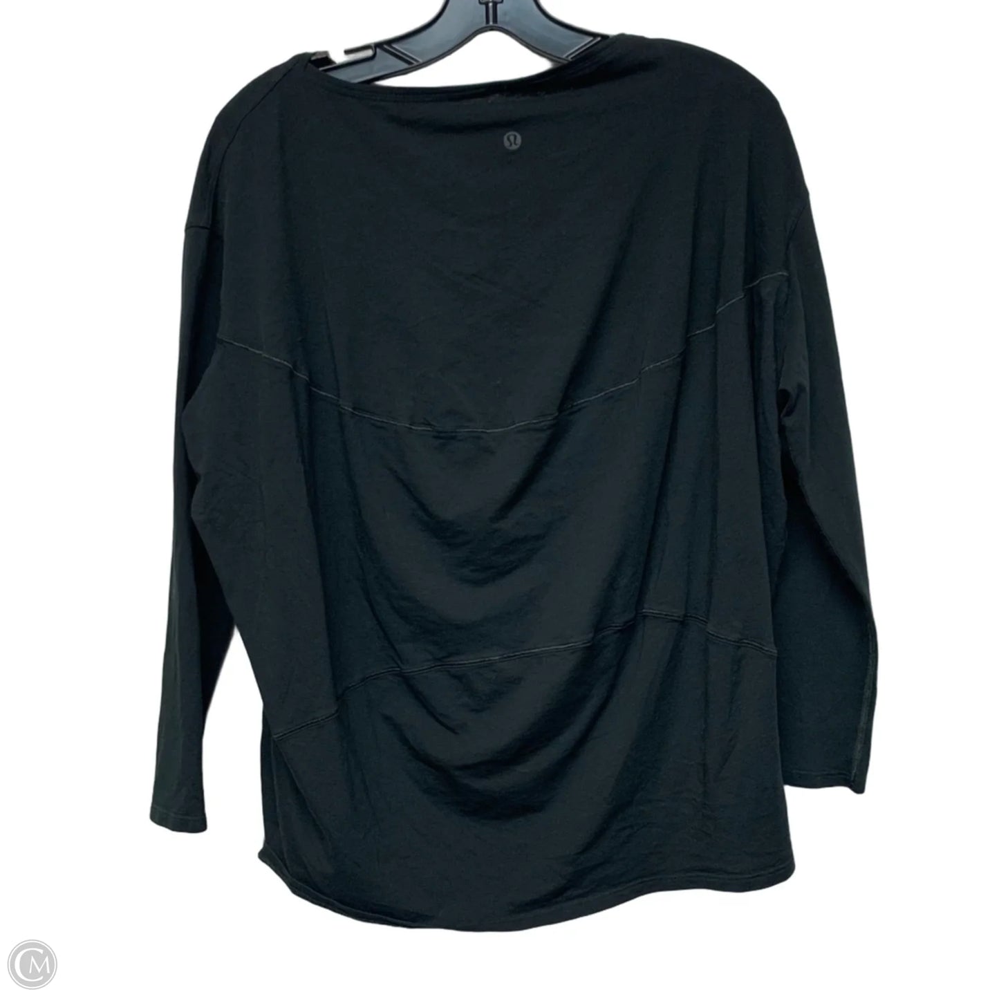 Athletic Top Long Sleeve Crewneck By Lululemon In Black, Size: M