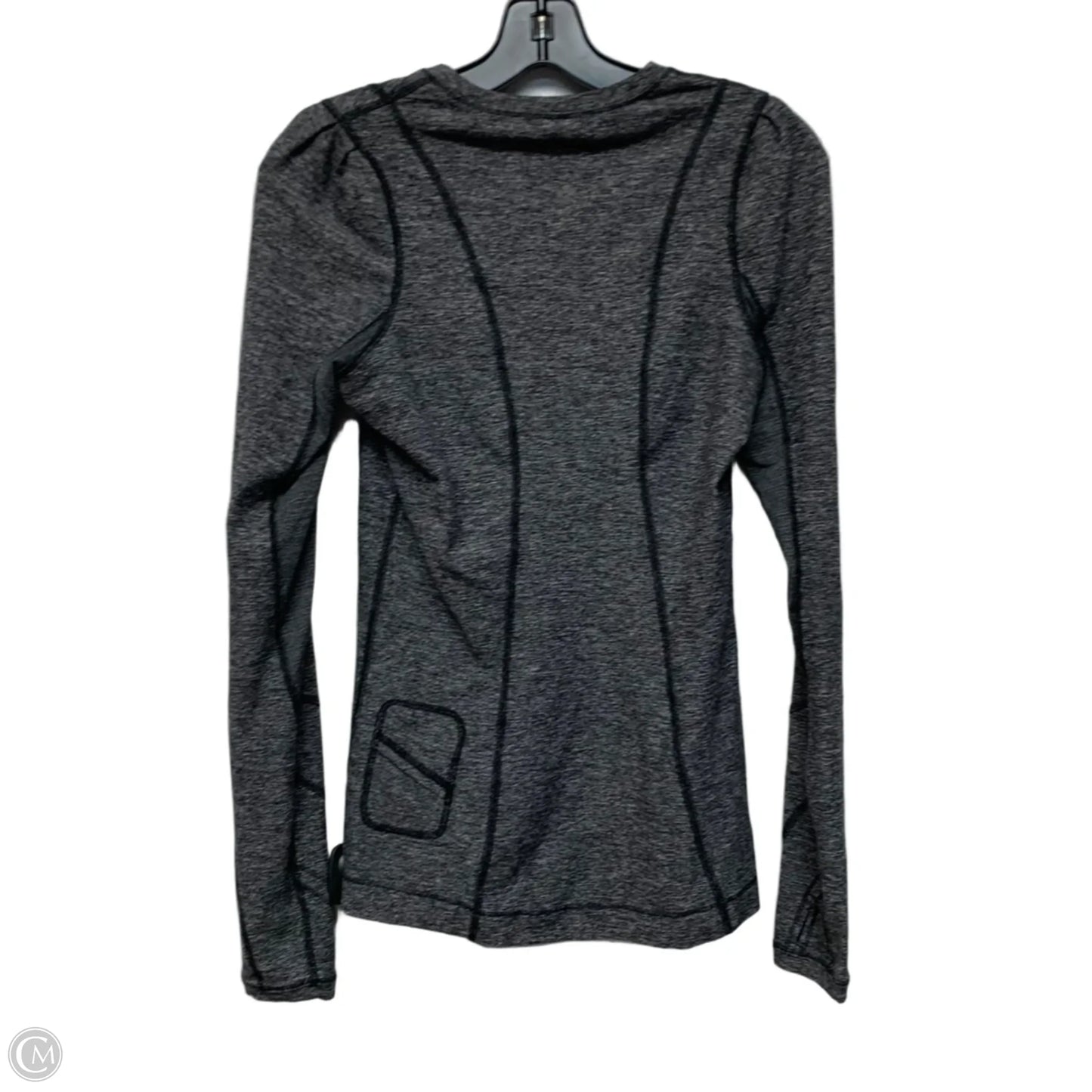Athletic Top Long Sleeve Crewneck By Lululemon In Grey, Size: M