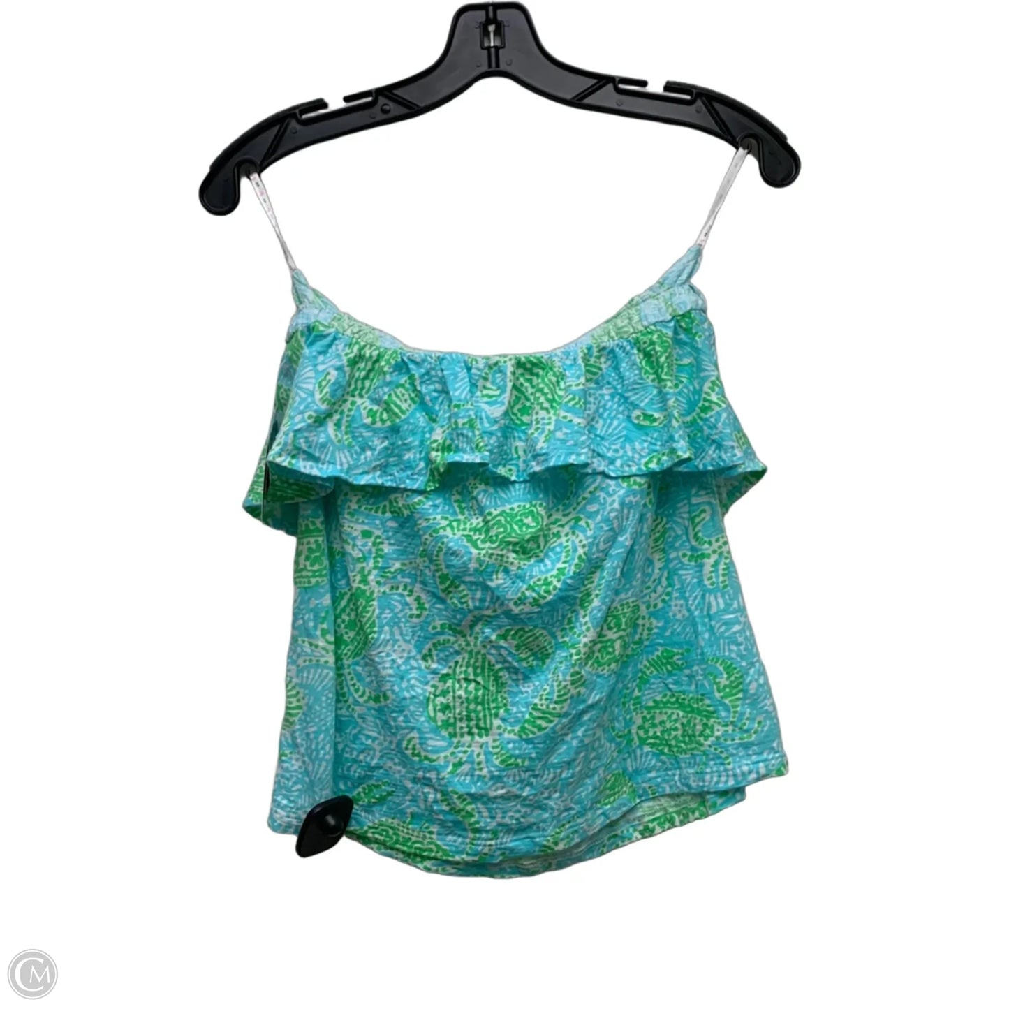 Top Sleeveless Designer By Lilly Pulitzer In Blue & Green, Size: M