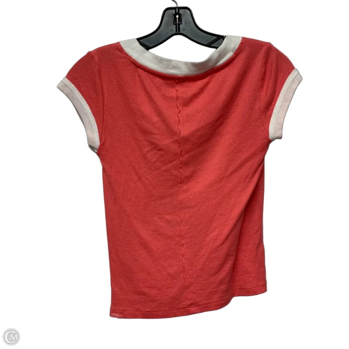 Top Short Sleeve By Pilcro In Pink & White, Size: Xxs