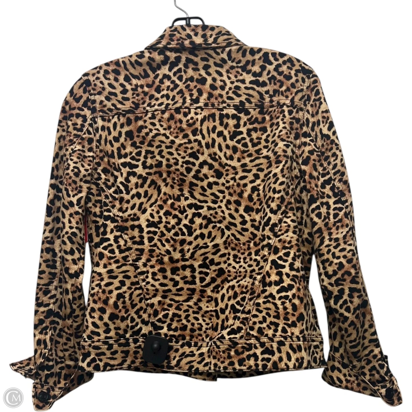 Jacket Denim By Chicos In Animal Print, Size: Xs