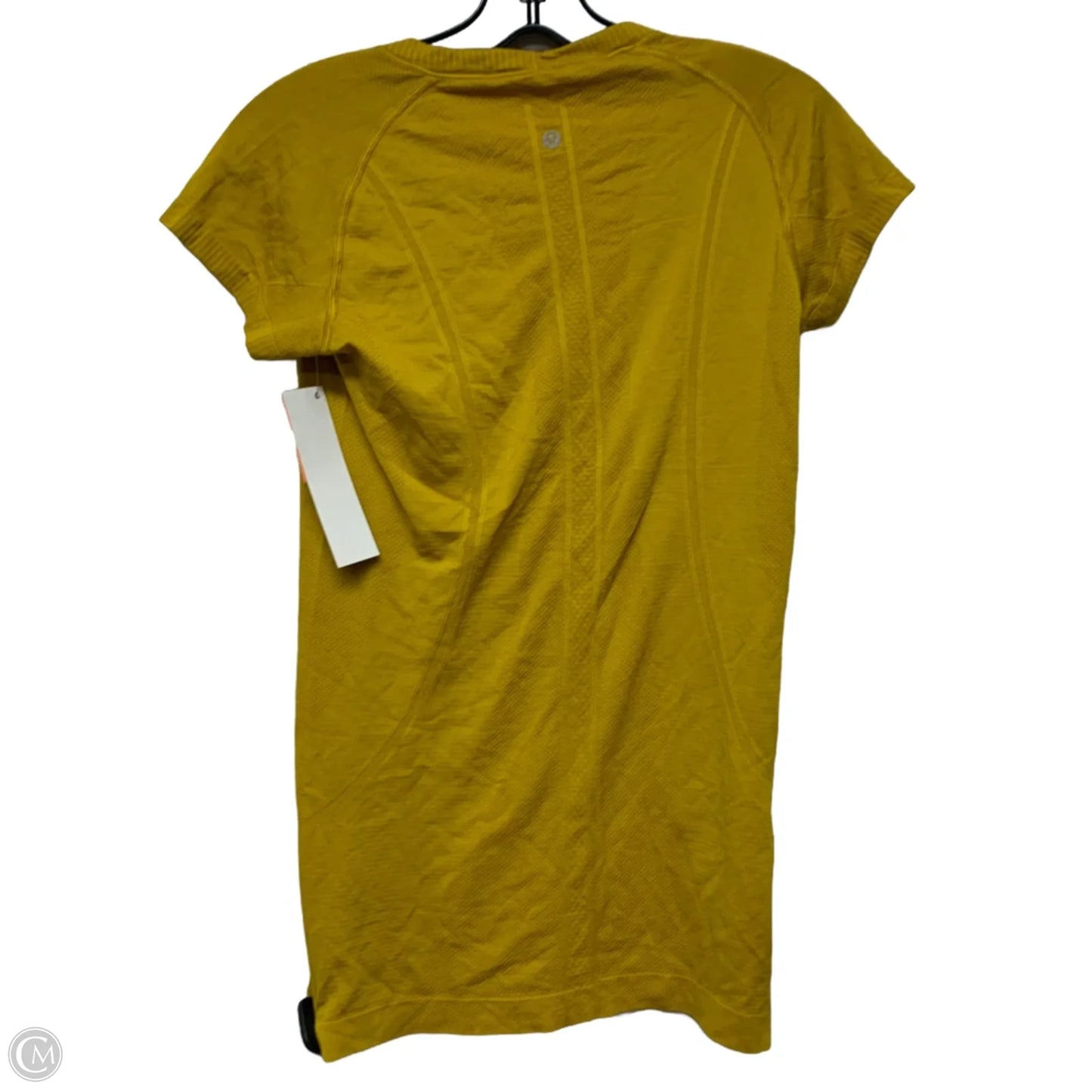 Athletic Top Short Sleeve By Lululemon In Yellow, Size: M