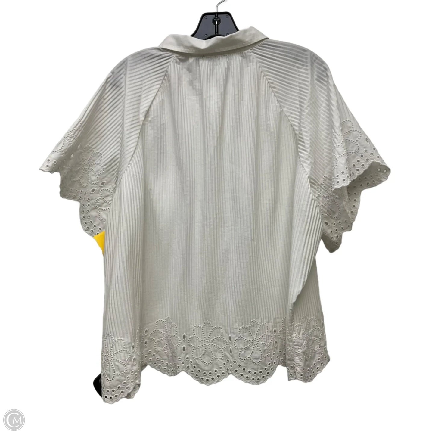 Top Short Sleeve By J. Crew In White, Size: 2x