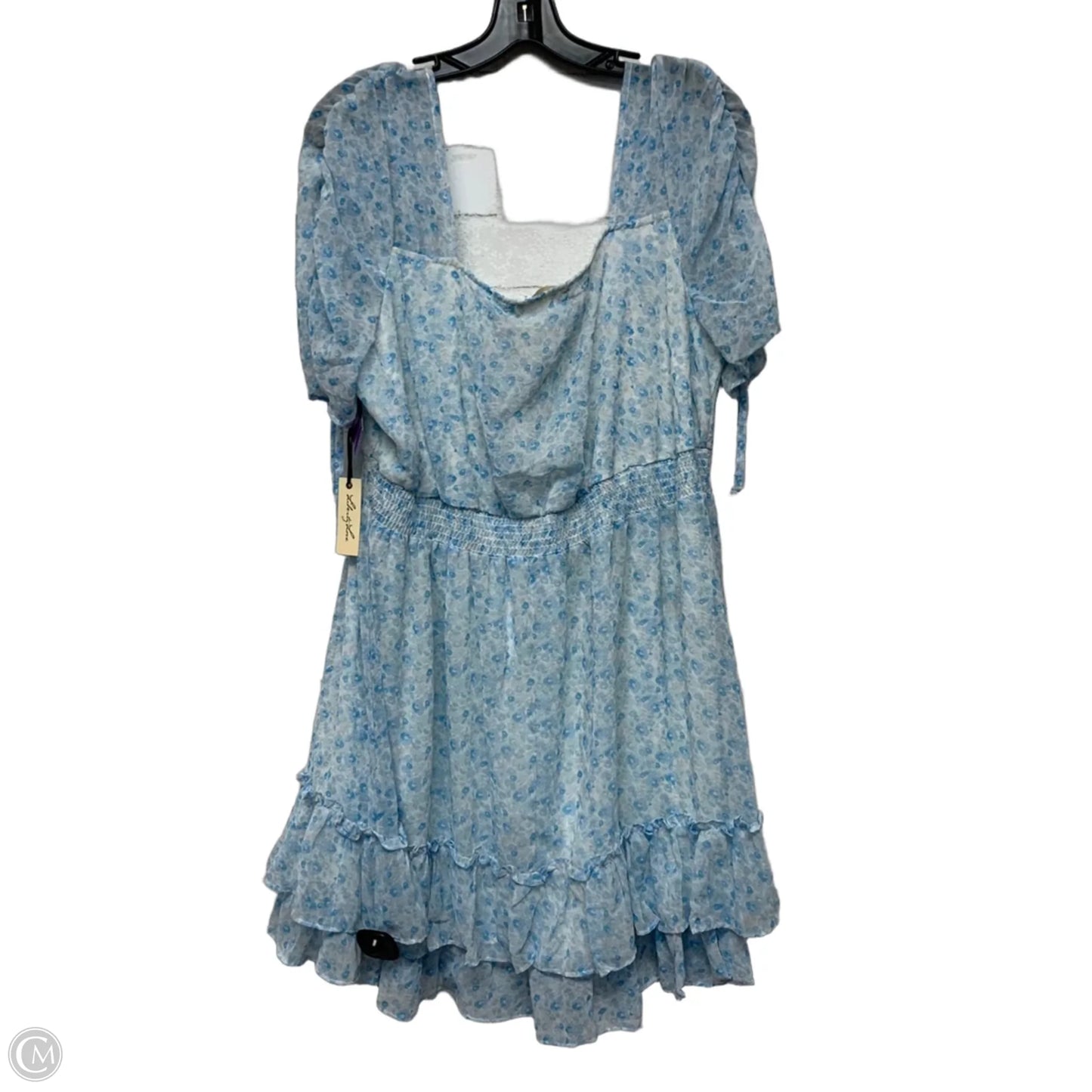 Dress Casual Short By Liberty Love In Blue & White, Size: 1x