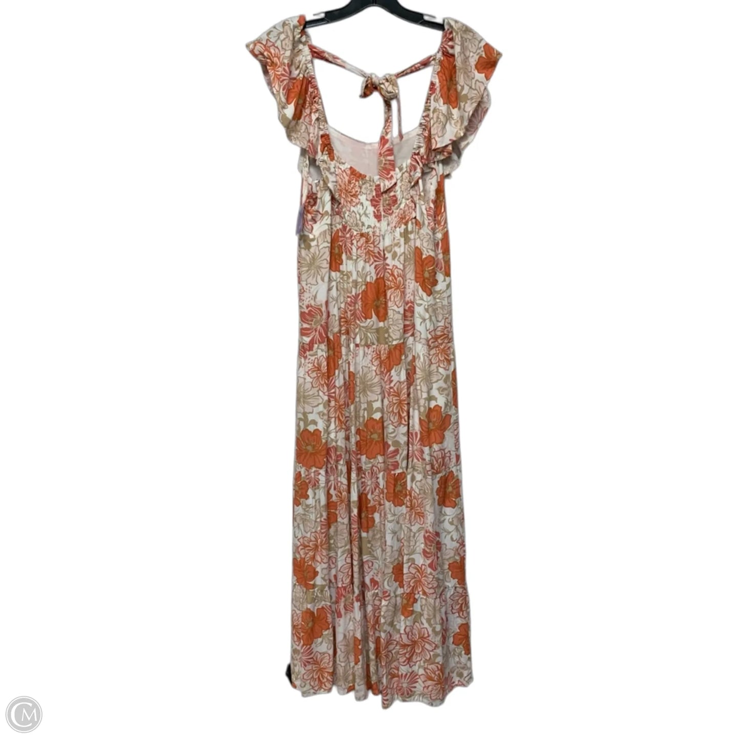 Dress Casual Maxi By Minkpink In Orange & White, Size: S