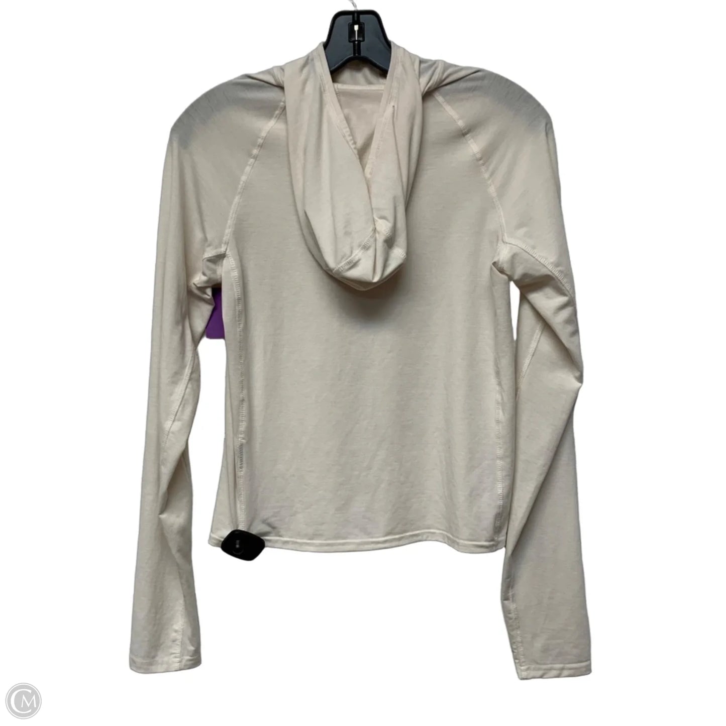 Athletic Top Long Sleeve Hoodie By The North Face In Cream, Size: Xs