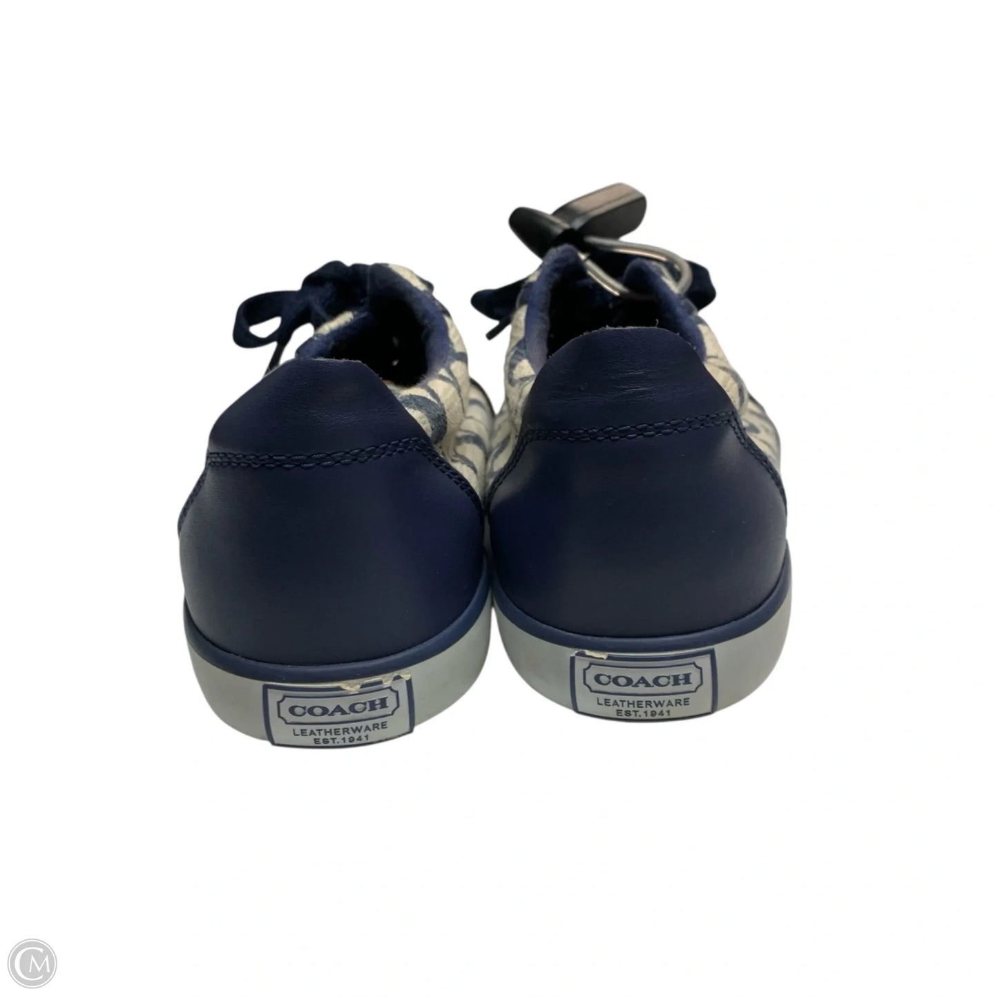 Shoes Designer By Coach In Blue & Cream, Size: 5.5