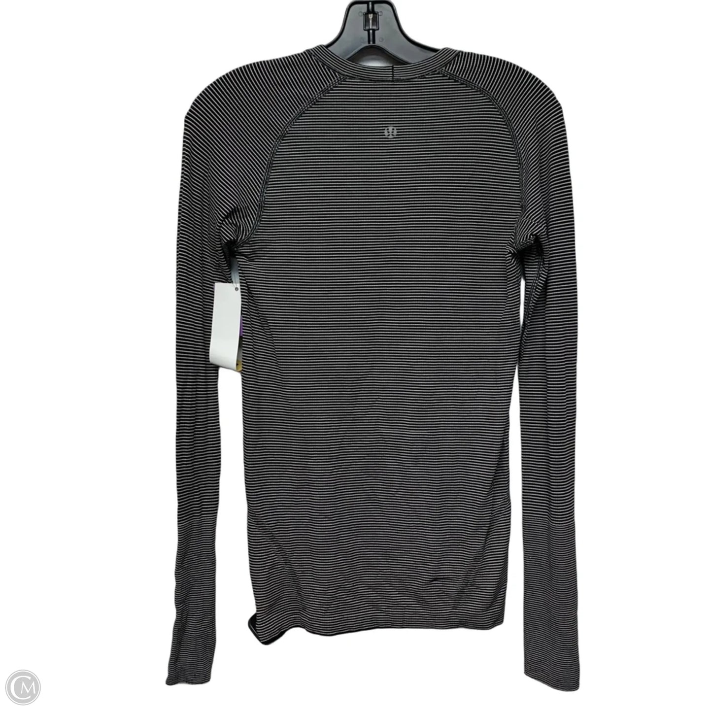 Athletic Top Long Sleeve Crewneck By Lululemon In Striped Pattern, Size: S