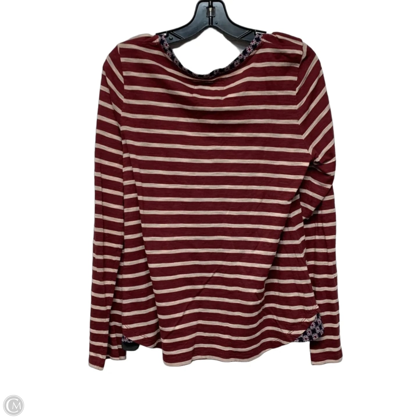 Top Short Sleeve By Postmark In Striped Pattern, Size: L