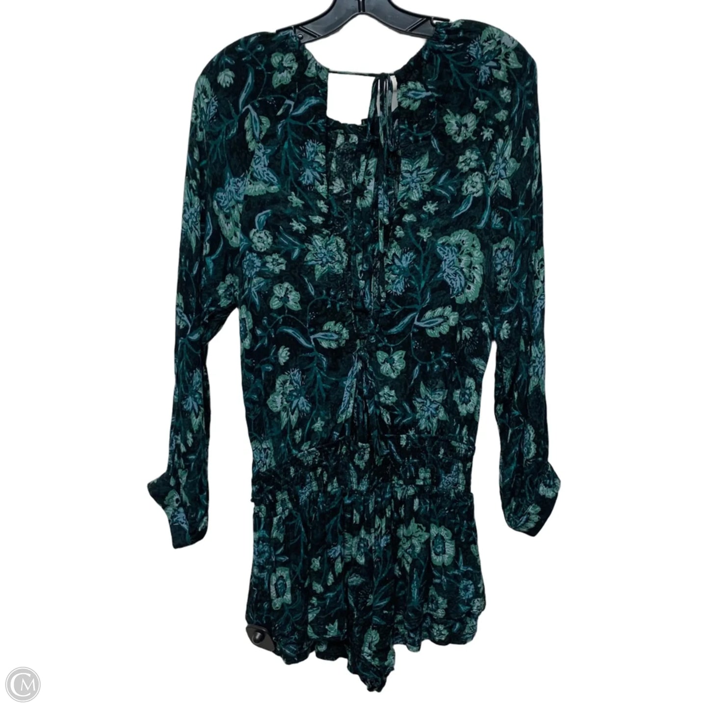 Romper By Free People In Black & Green, Size: Xs