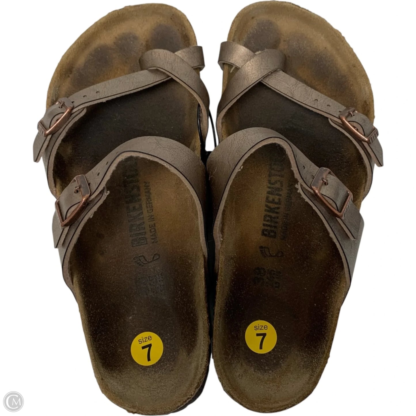Sandals Flats By Birkenstock In Bronze, Size: 7