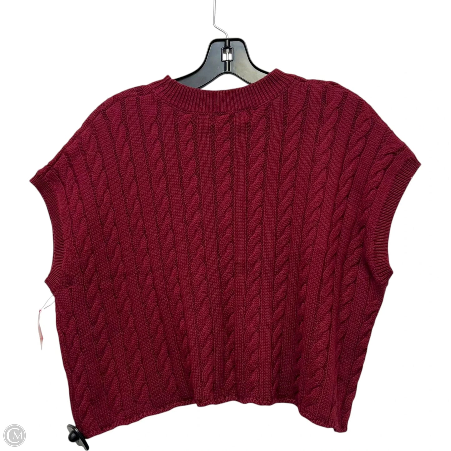 Vest Sweater By Olivaceous In Red, Size: S