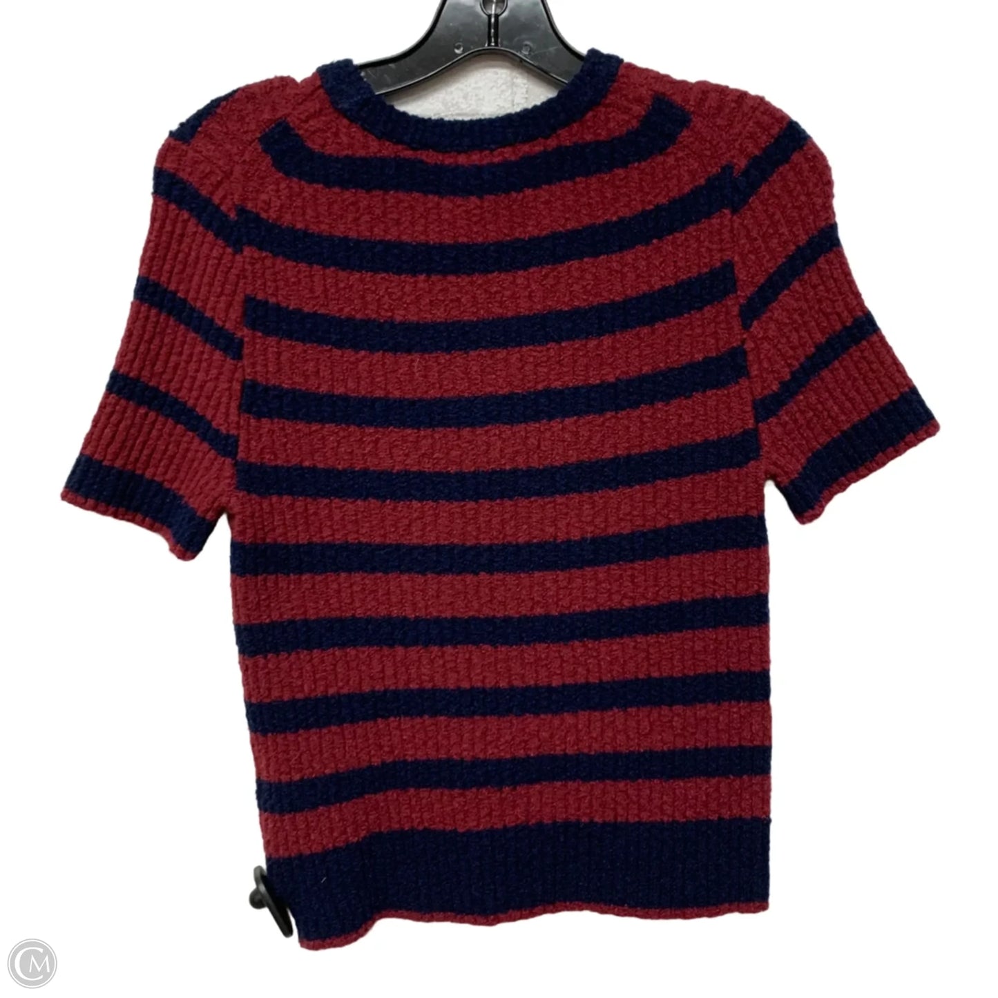 Sweater Short Sleeve By Madewell In Blue & Red, Size: S