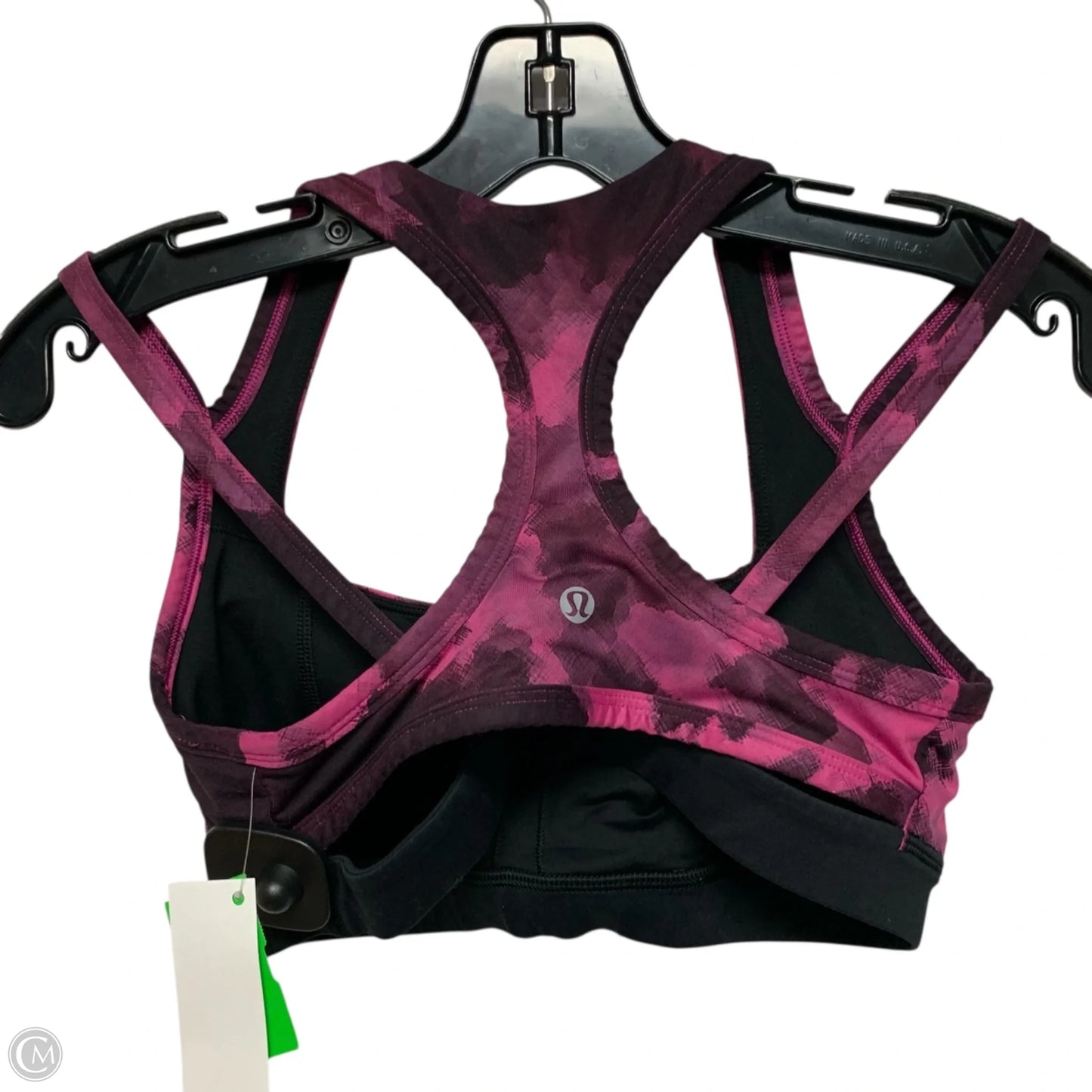 Athletic Bra By Lululemon In Black & Purple, Size: S