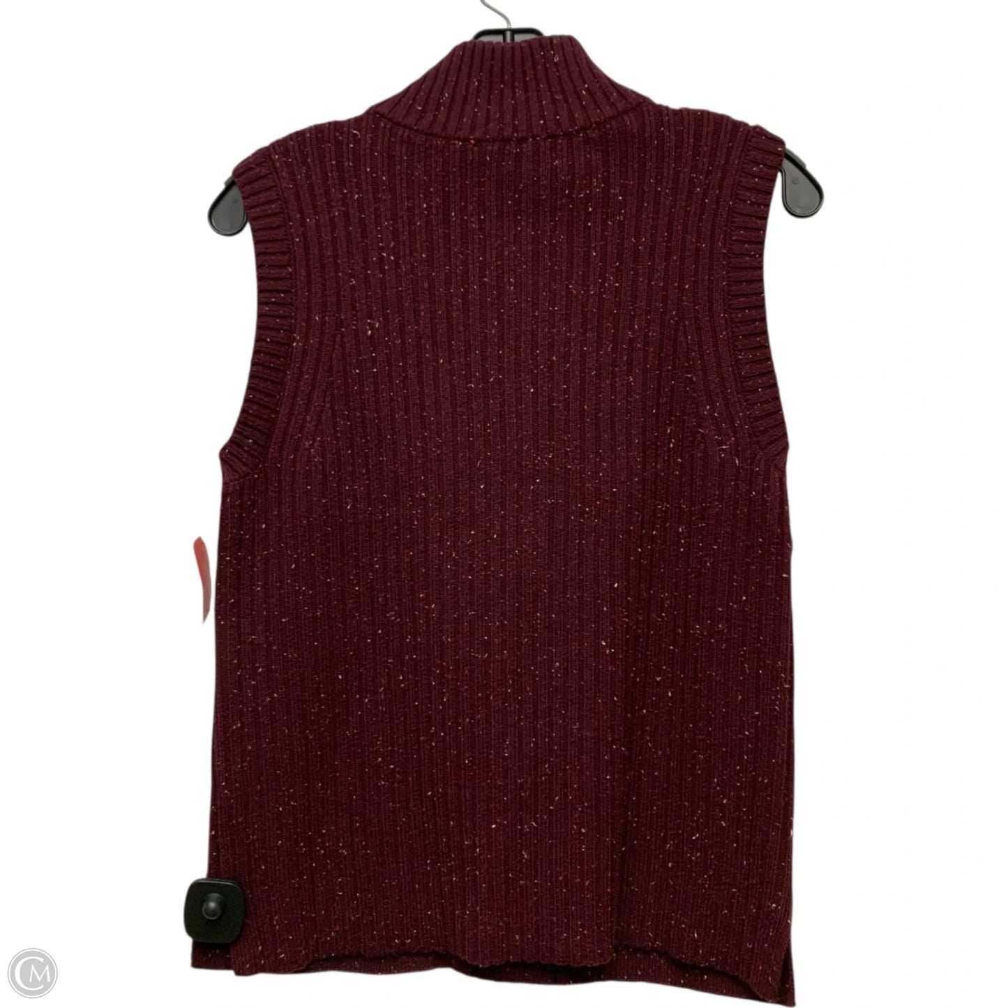 Vest Sweater By Talbots In Maroon, Size: Xs