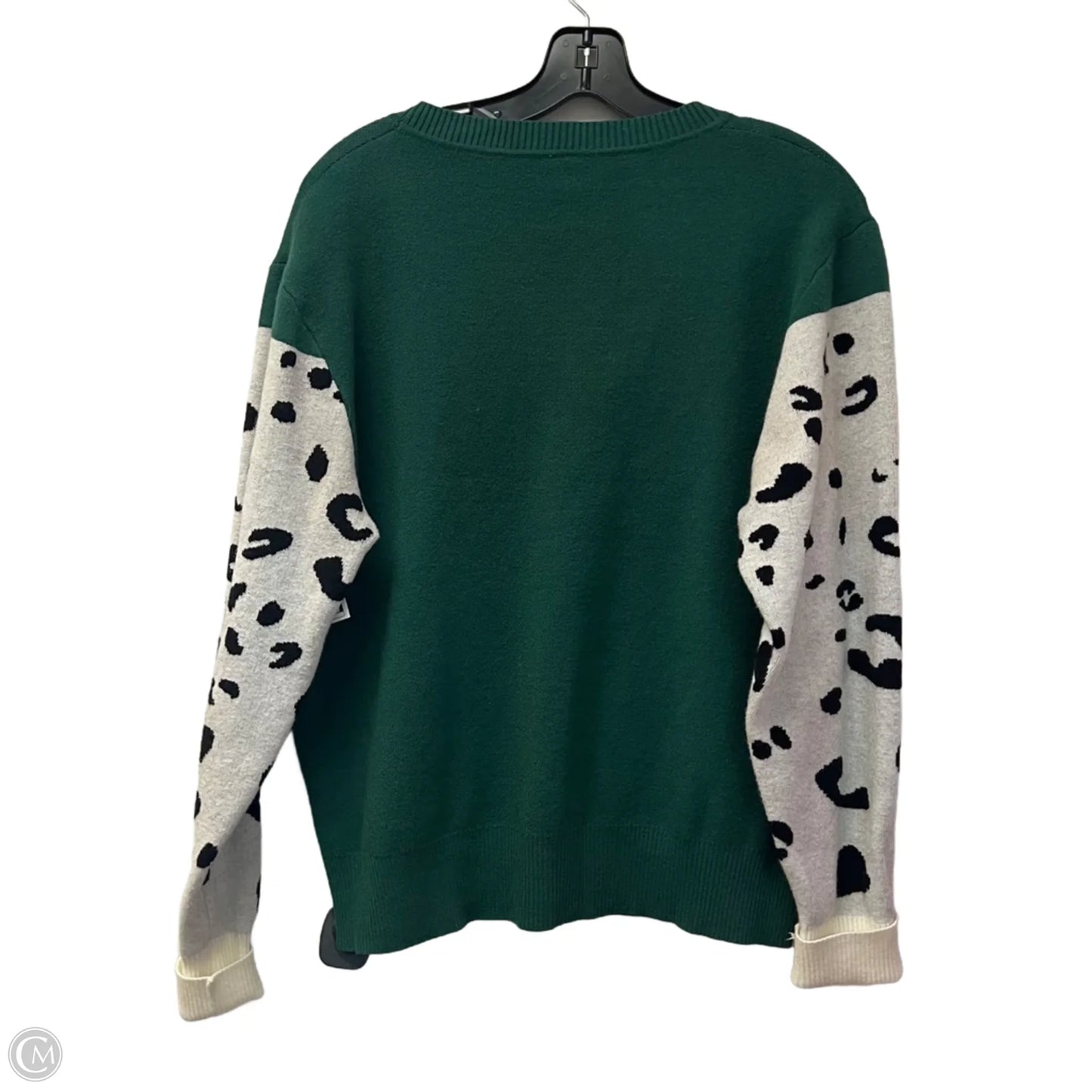 Sweater By Clothes Mentor In Green & White, Size: Xl
