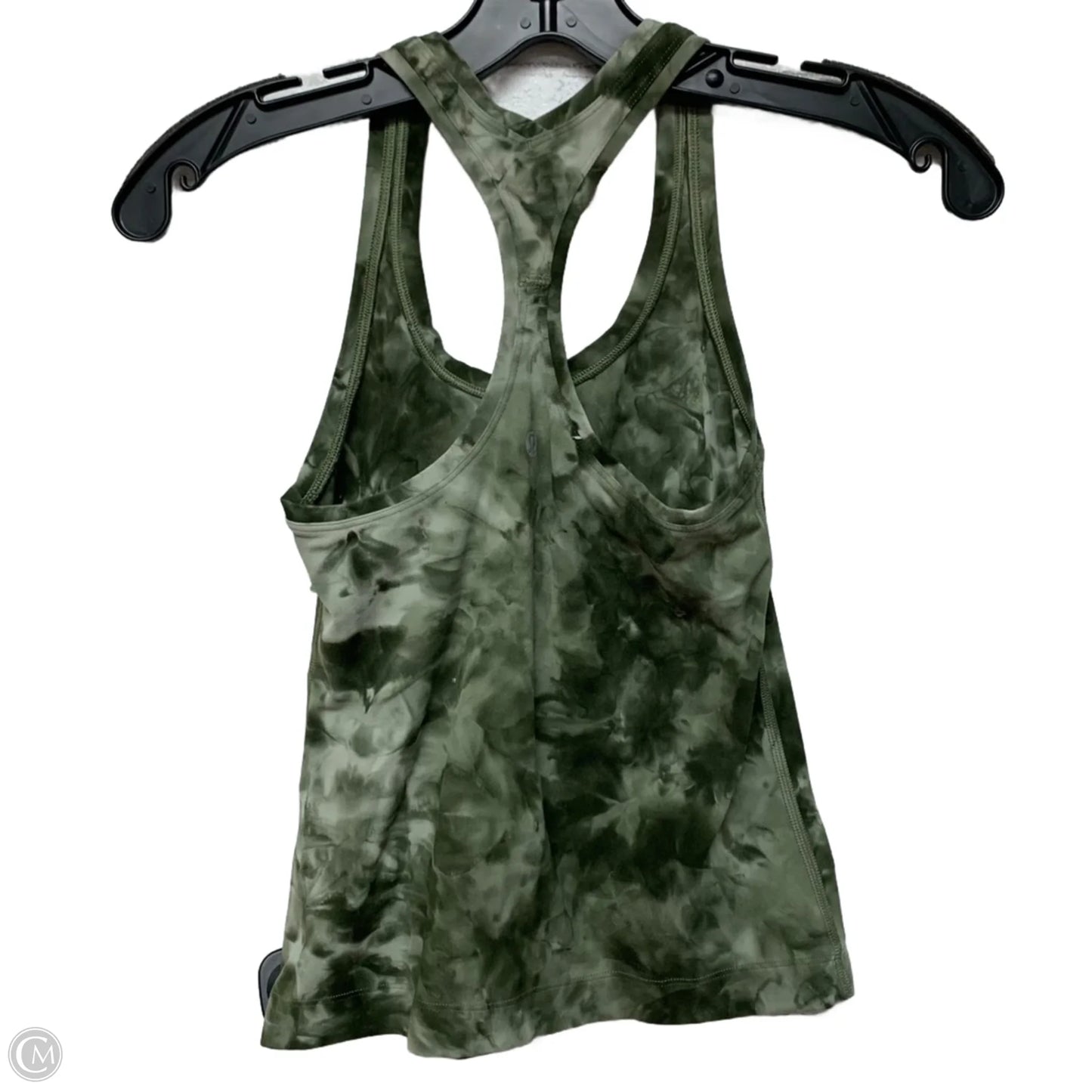 Athletic Tank Top By Lululemon In Cream & Green, Size: Xs