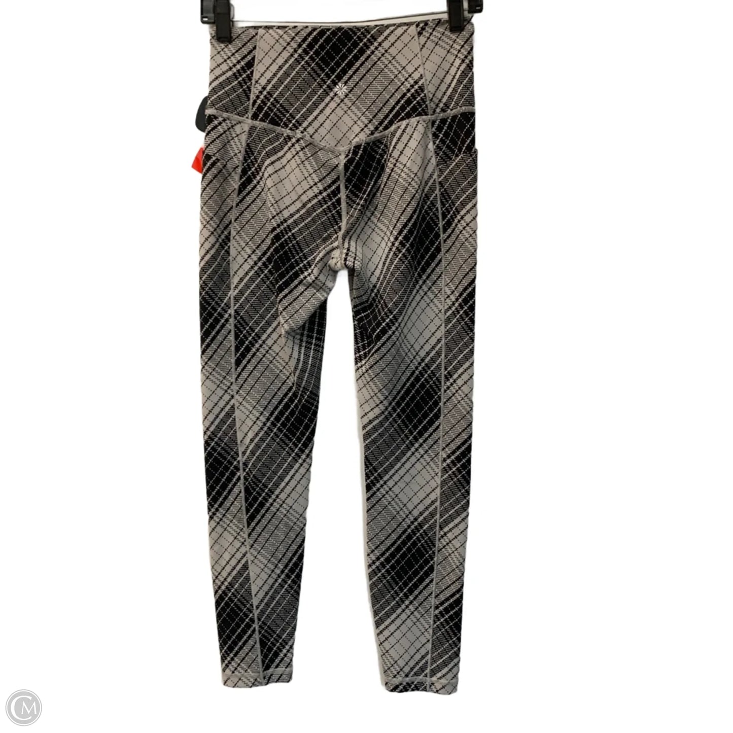 Athletic Leggings By Athleta In Black & Grey, Size: S