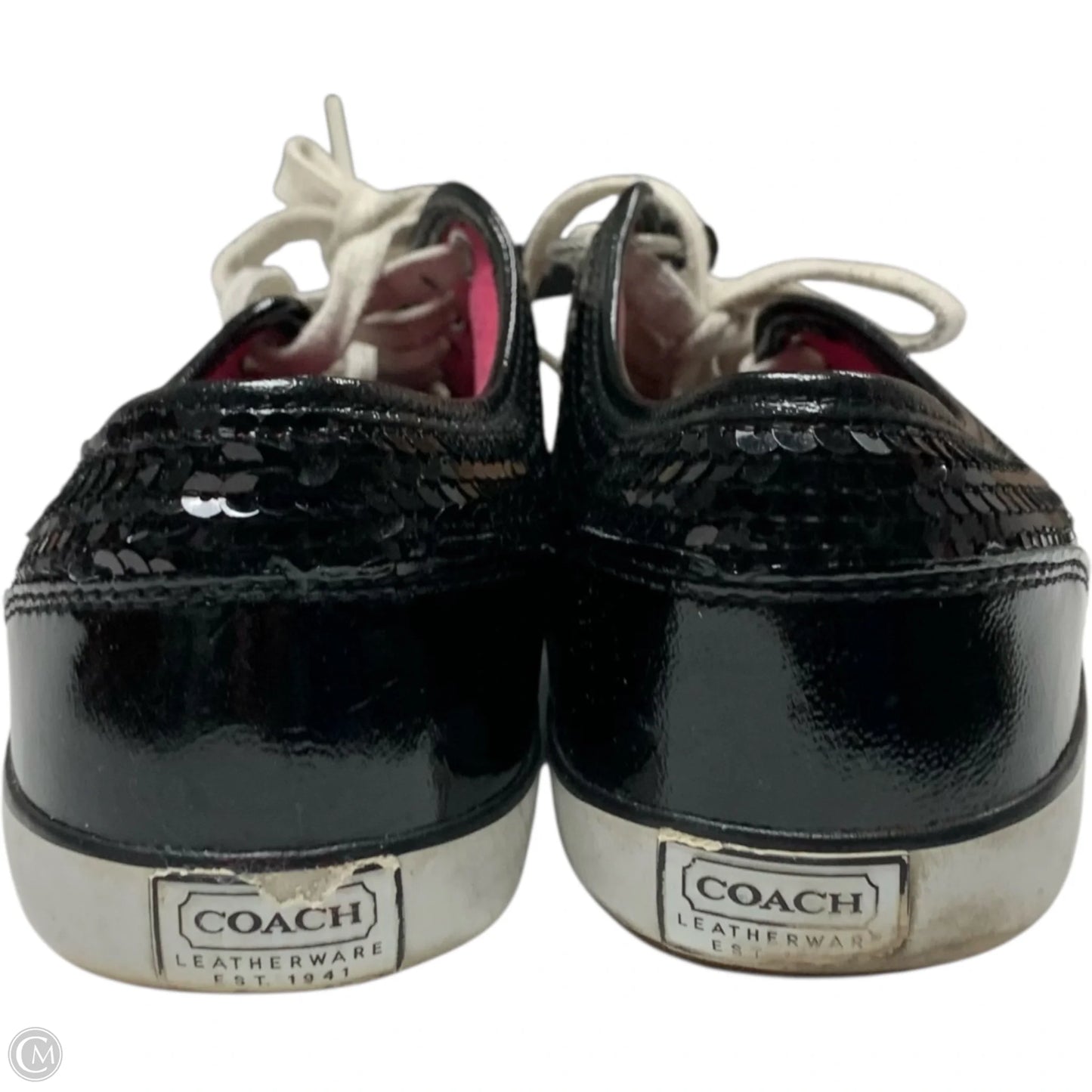 Shoes Designer By Coach In Black & Purple, Size: 8