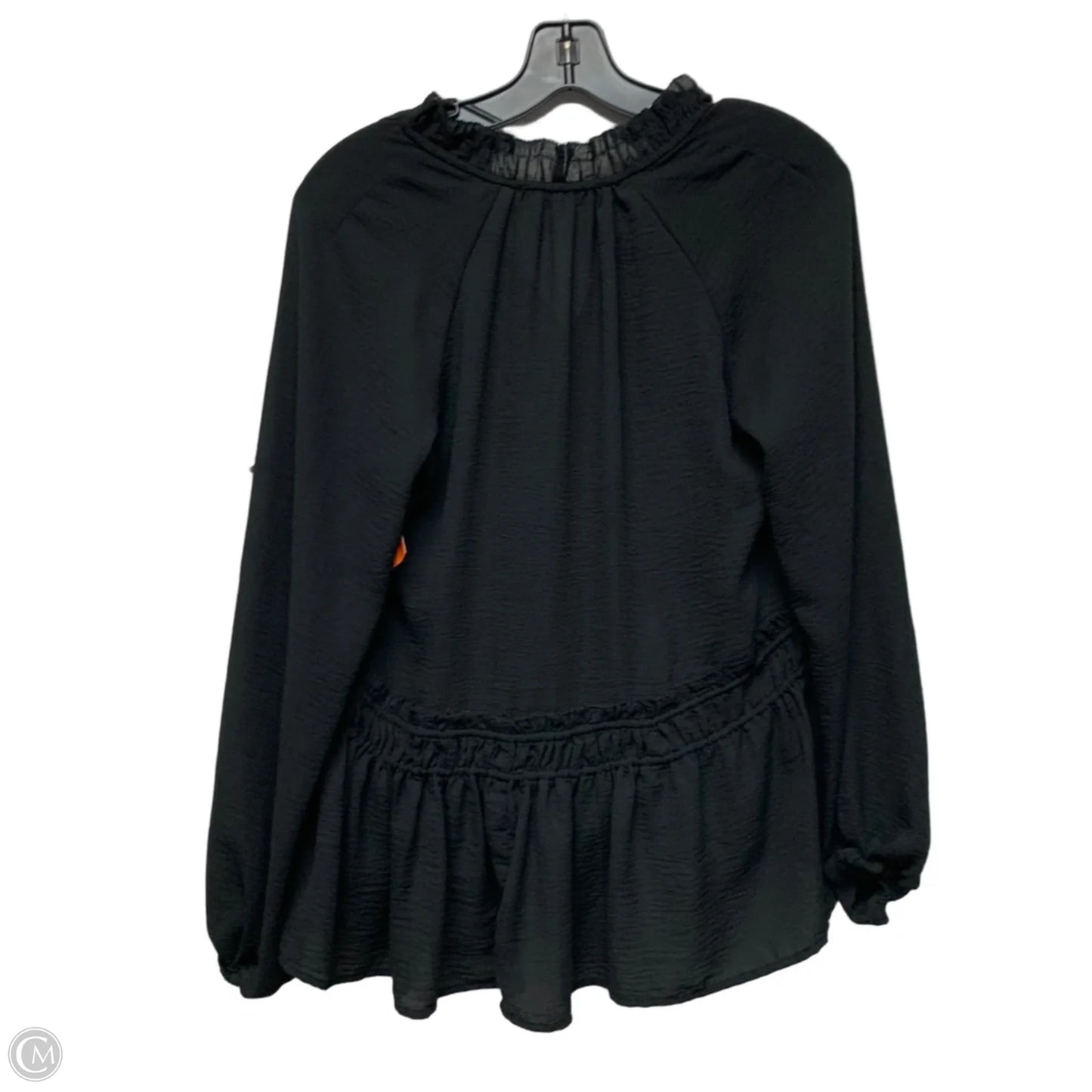 Blouse Long Sleeve By Loft In Black, Size: Xs