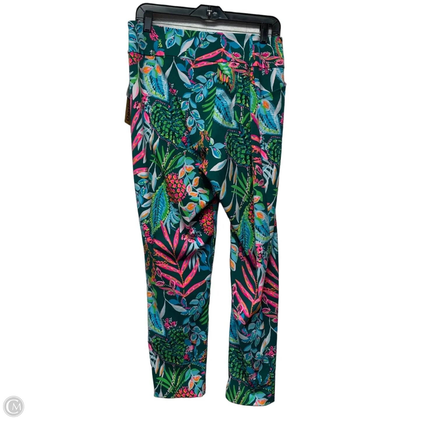 Pants Designer By Lilly Pulitzer In Green & Pink, Size: Xl