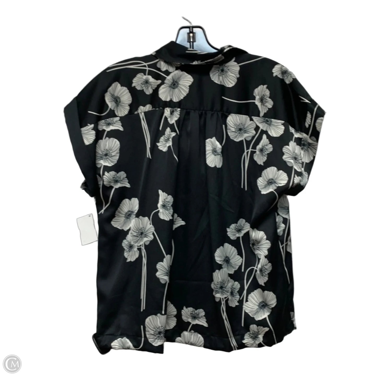 Top Short Sleeve Designer By Karl Lagerfeld In Black & White, Size: Xs