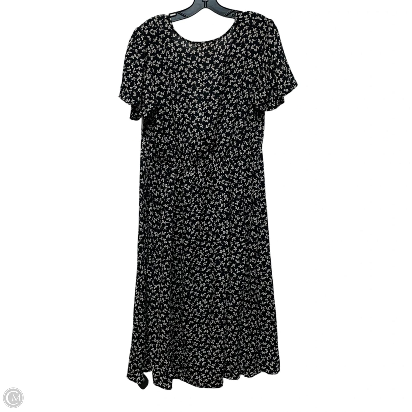 Dress Casual Midi By Bog Collective In Black & White, Size: L