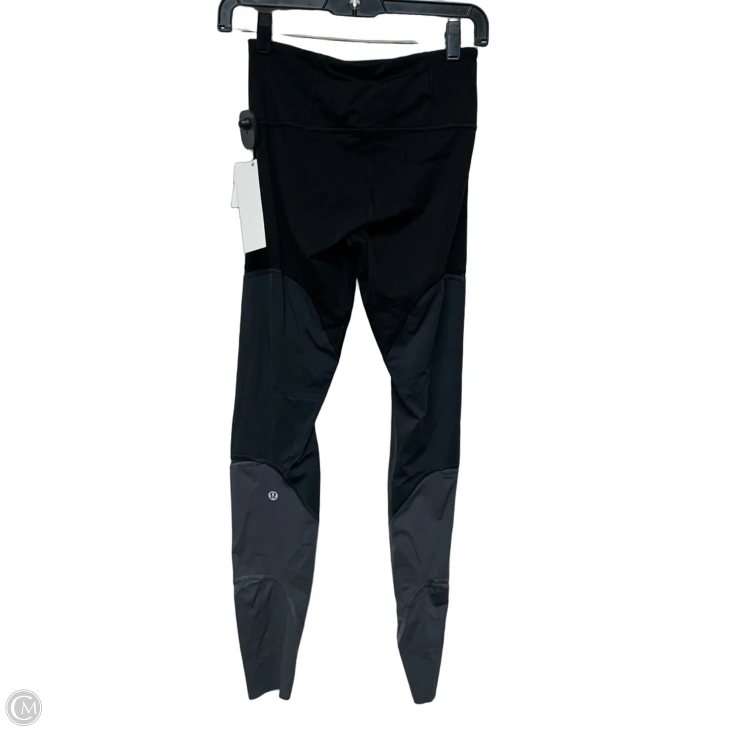 Athletic Leggings By Lululemon In Black & Grey, Size: S
