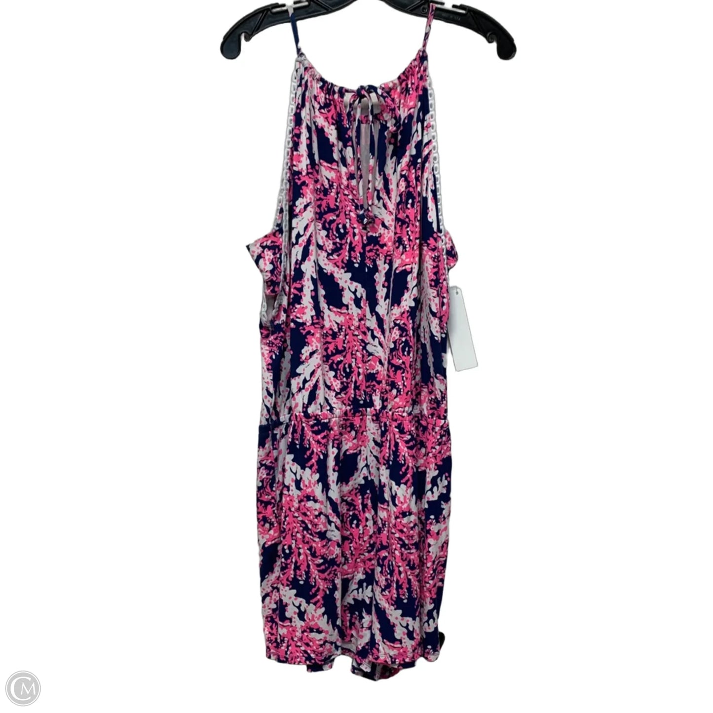 Romper Designer By Lilly Pulitzer In Blue & Pink, Size: Xl