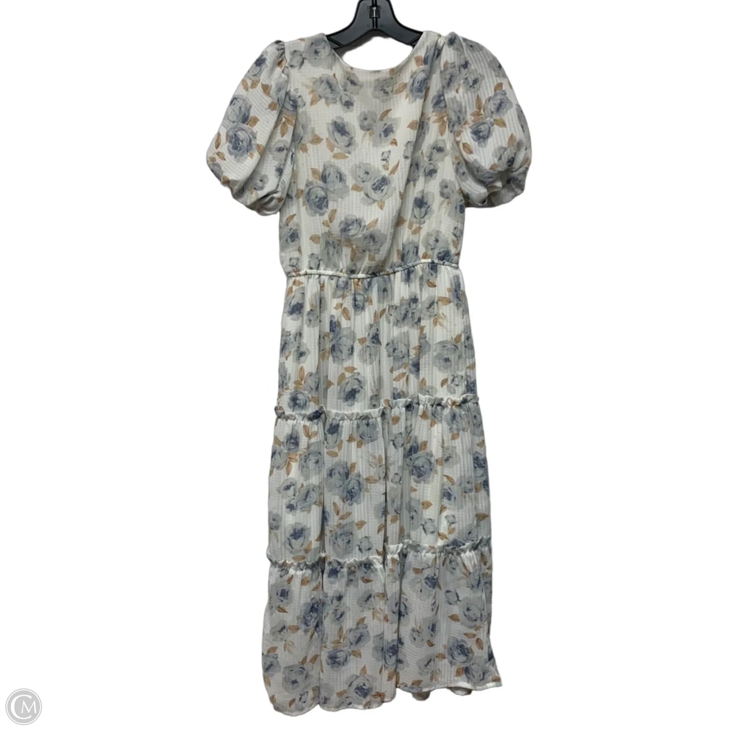 Dress Casual Maxi By Moon River In Blue & Cream, Size: S