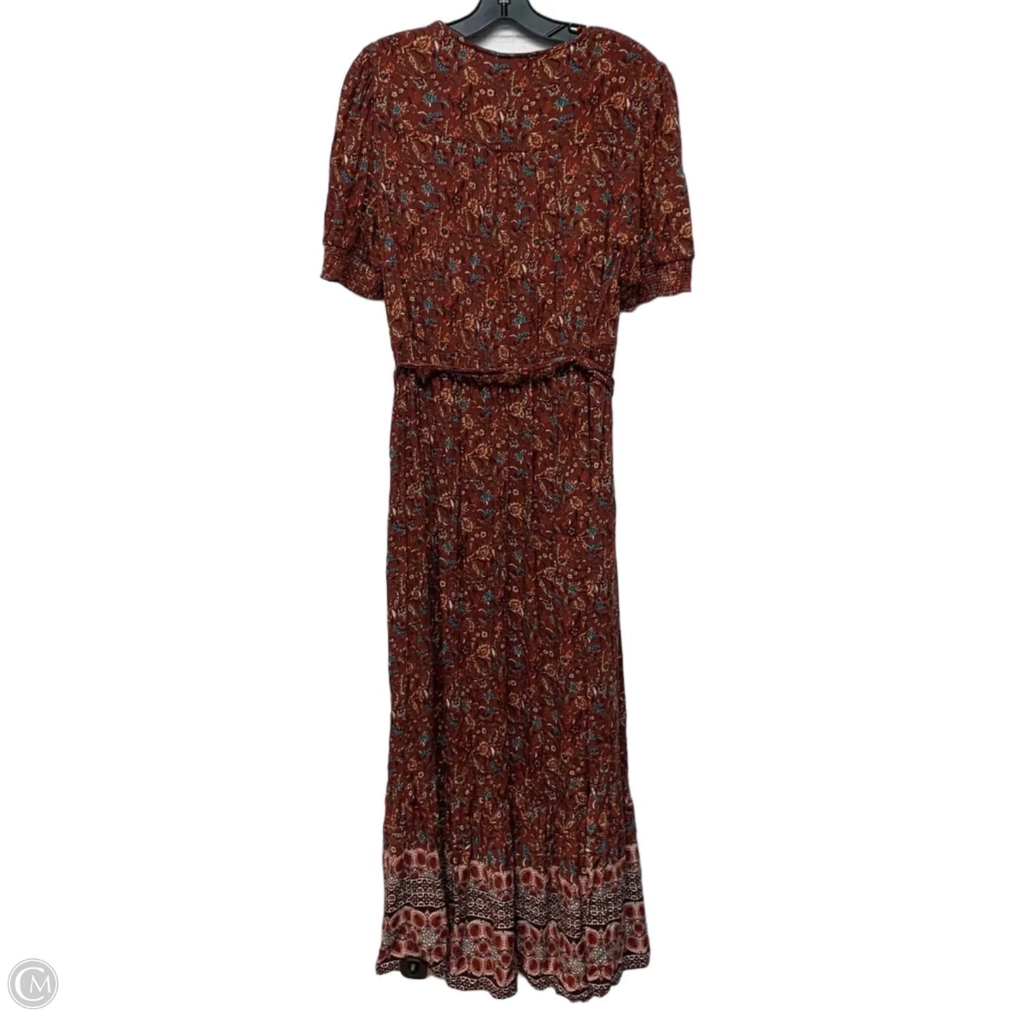 Dress Casual Maxi By Knox Rose In Brown & Orange, Size: L