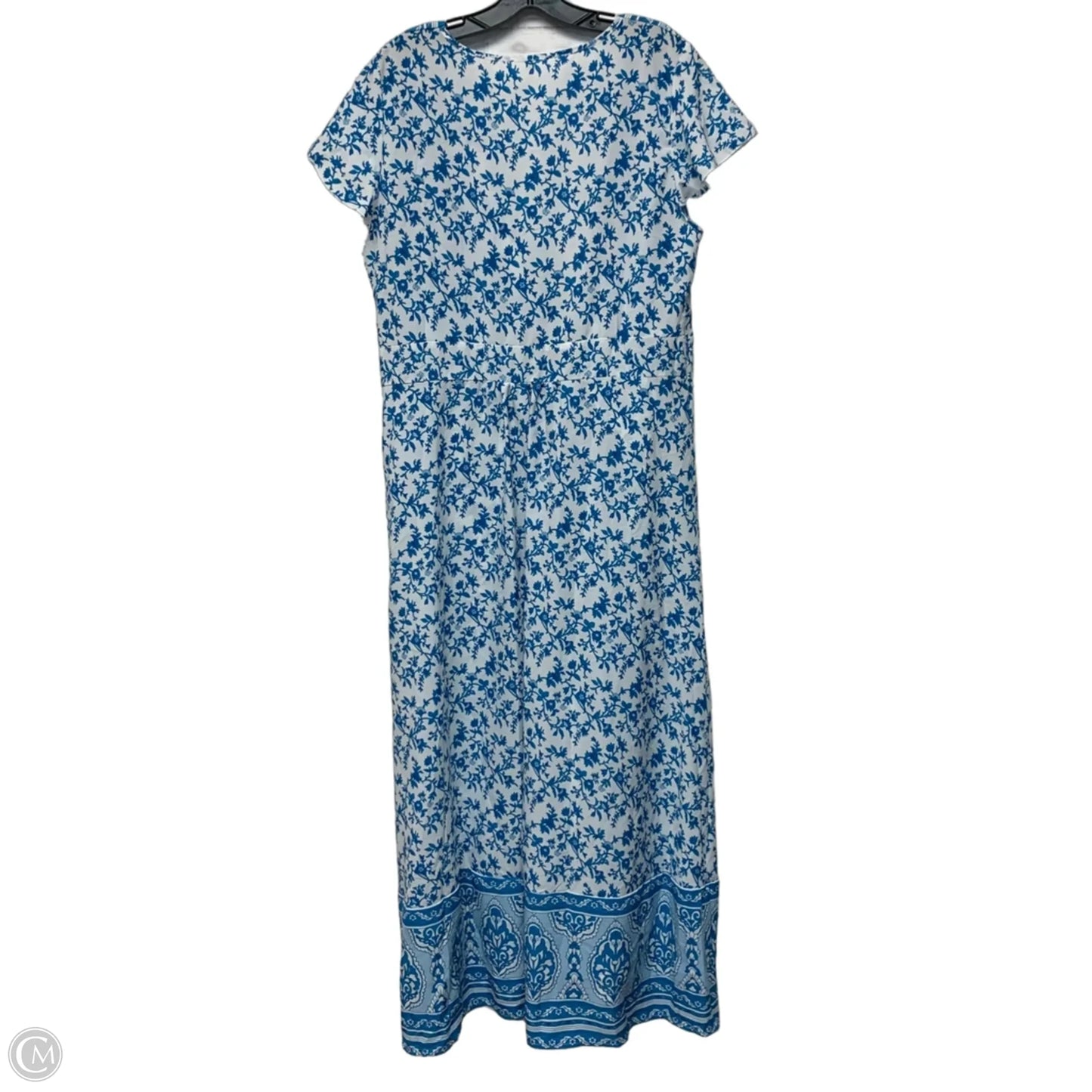 Dress Casual Maxi In Blue & White, Size: Xl