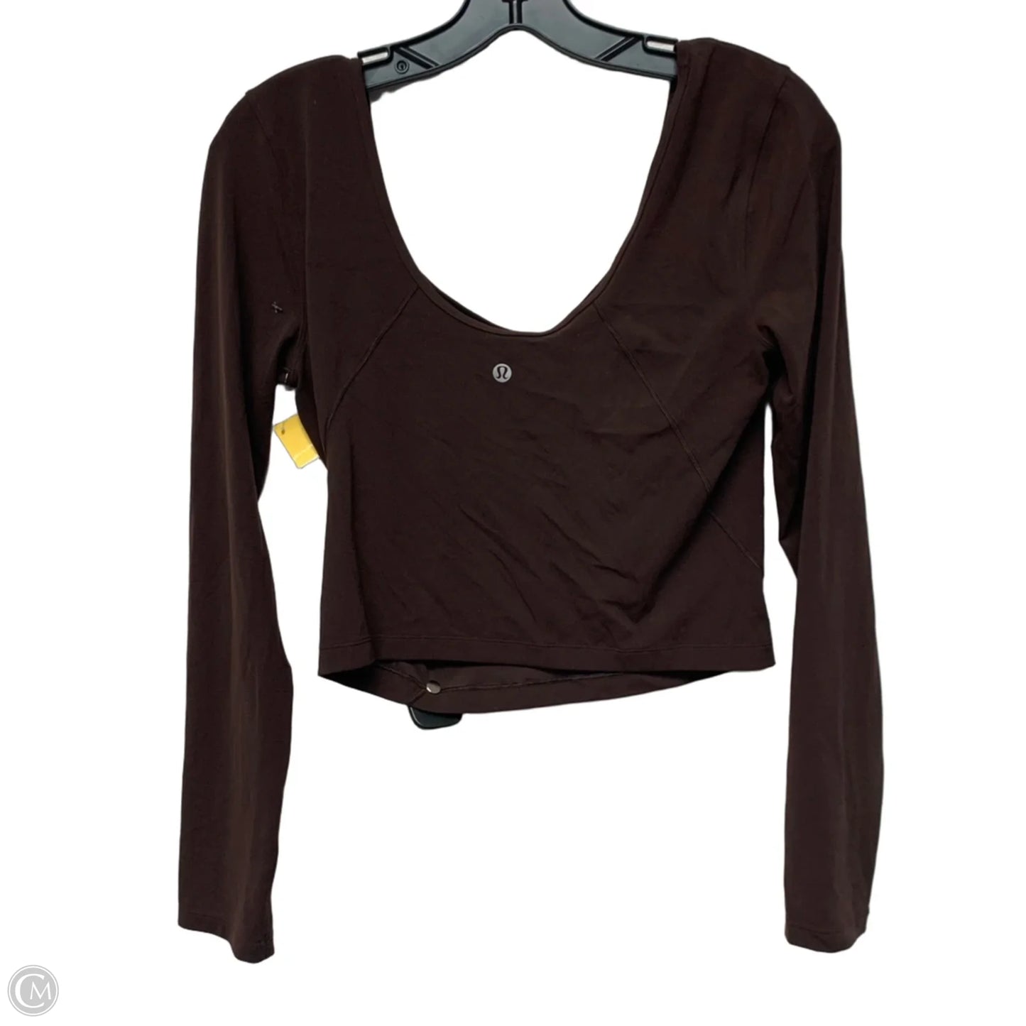 Athletic Top Long Sleeve Crewneck By Lululemon In Brown, Size: S