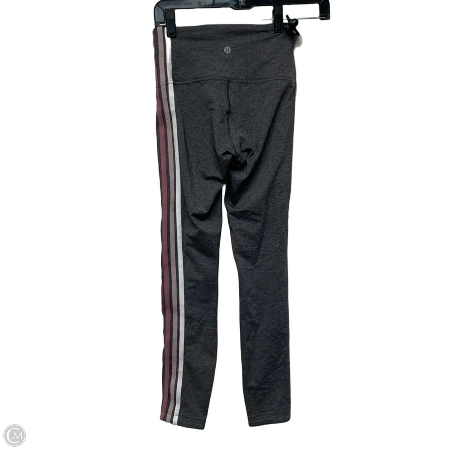 Athletic Leggings By Lululemon In Grey & Pink, Size: S