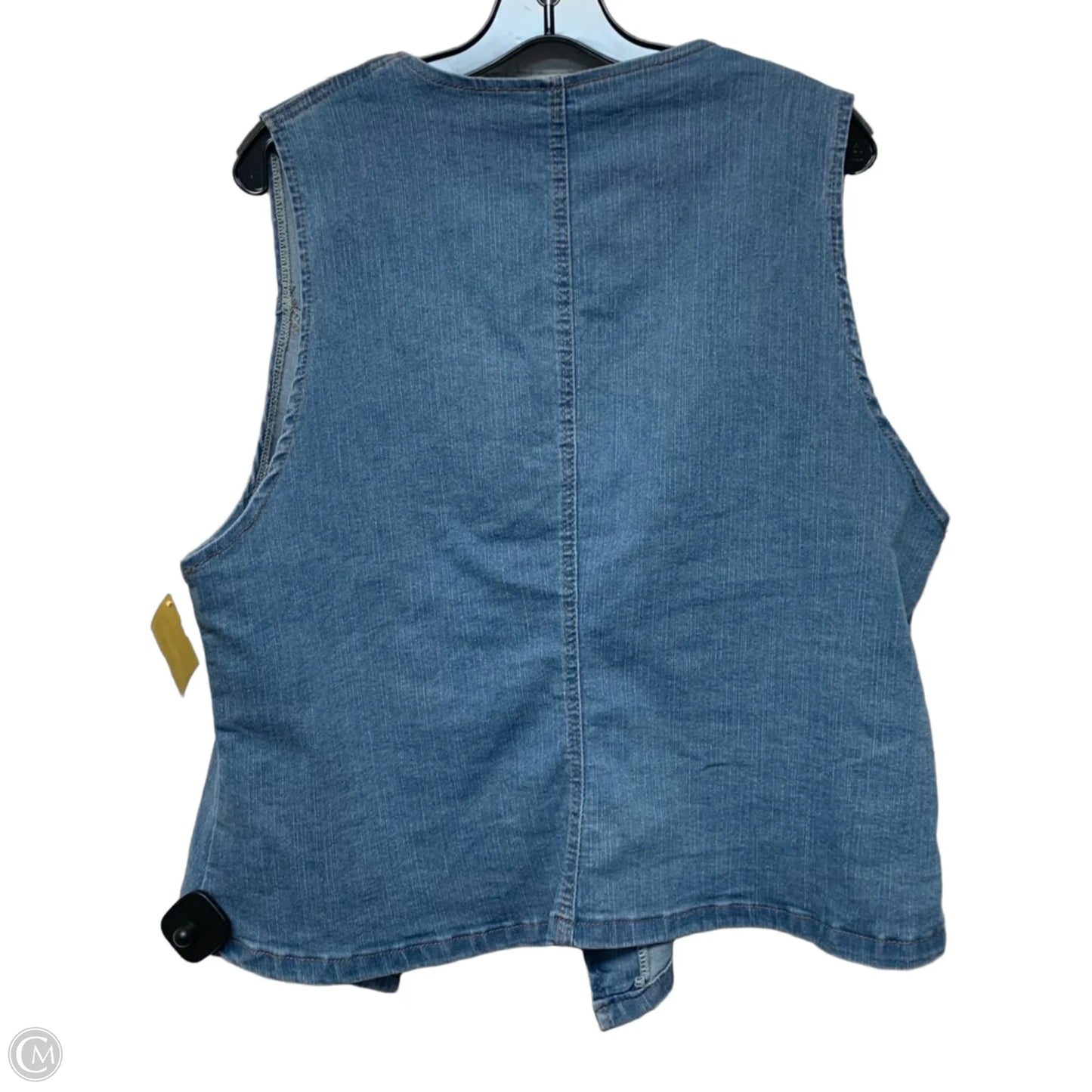 Vest Faux Fur & Sherpa By Shein In Blue Denim, Size: 3x