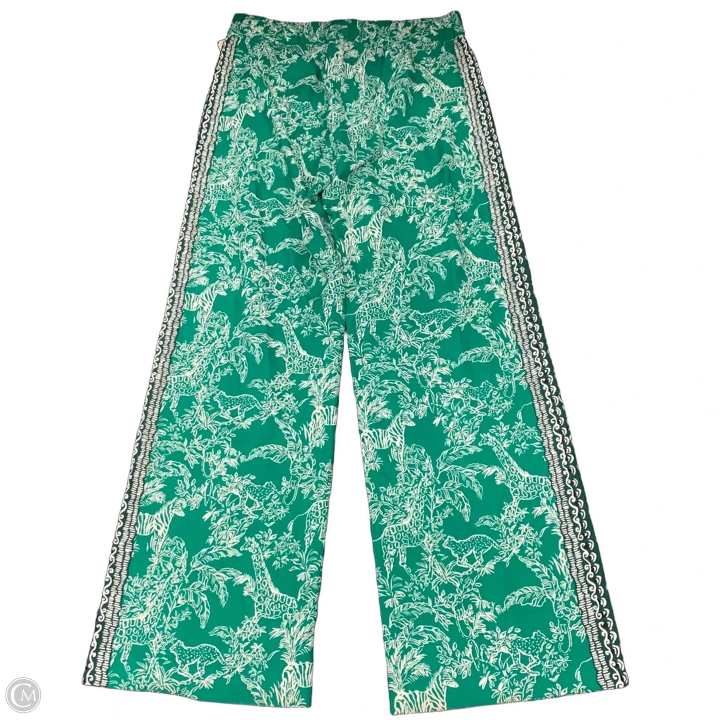 Pants Designer By Lilly Pulitzer In Green & White, Size: M