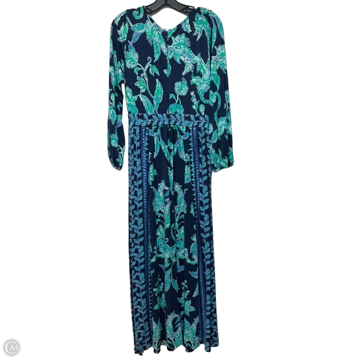 Dress Designer By Lilly Pulitzer In Blue & Green, Size: M