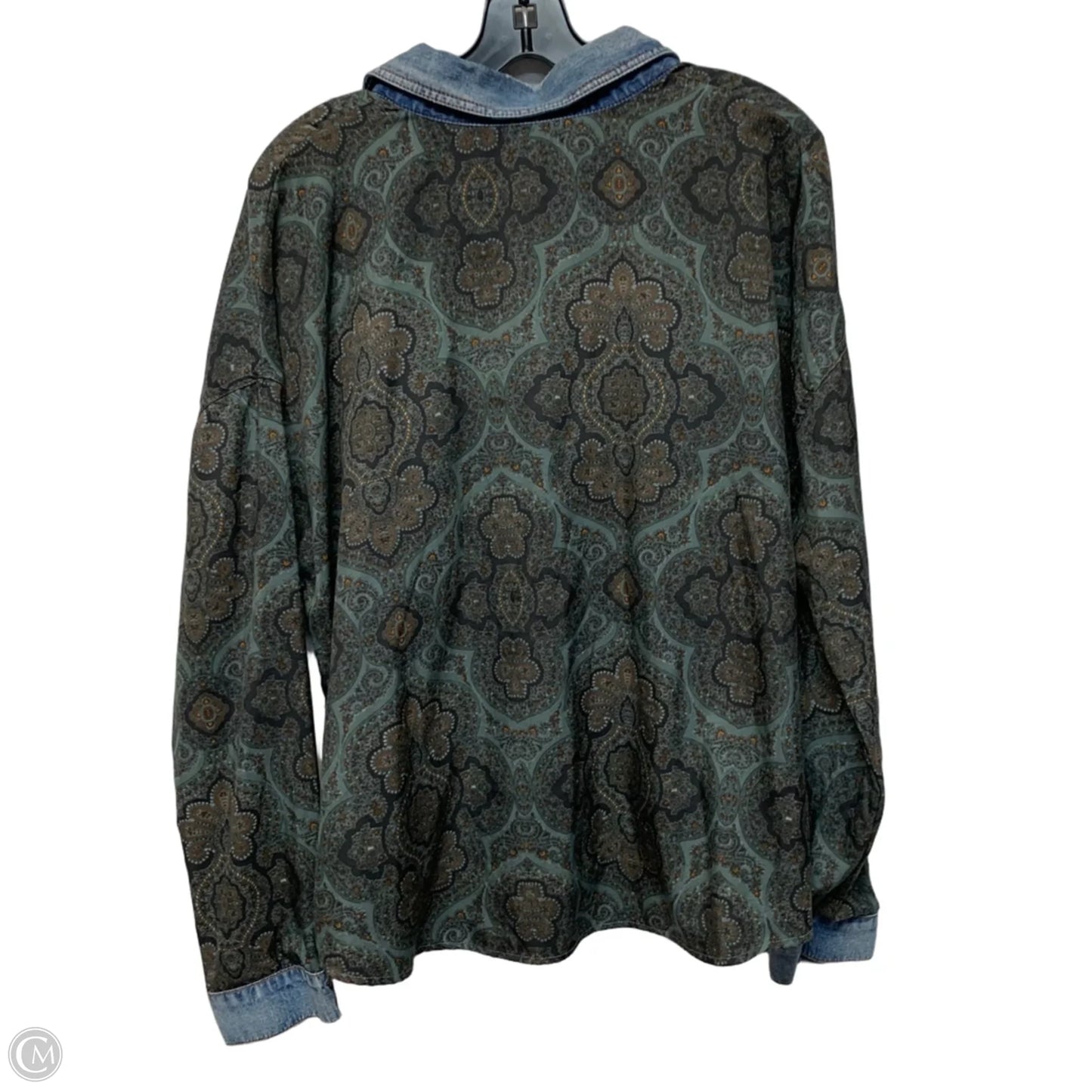 Top Long Sleeve By Free People In Blue & Brown, Size: L