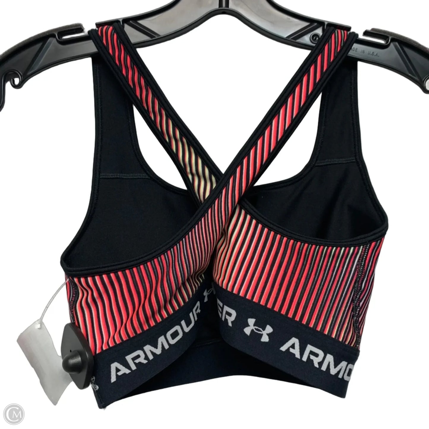 Athletic Bra By Under Armour In Black & Pink, Size: M