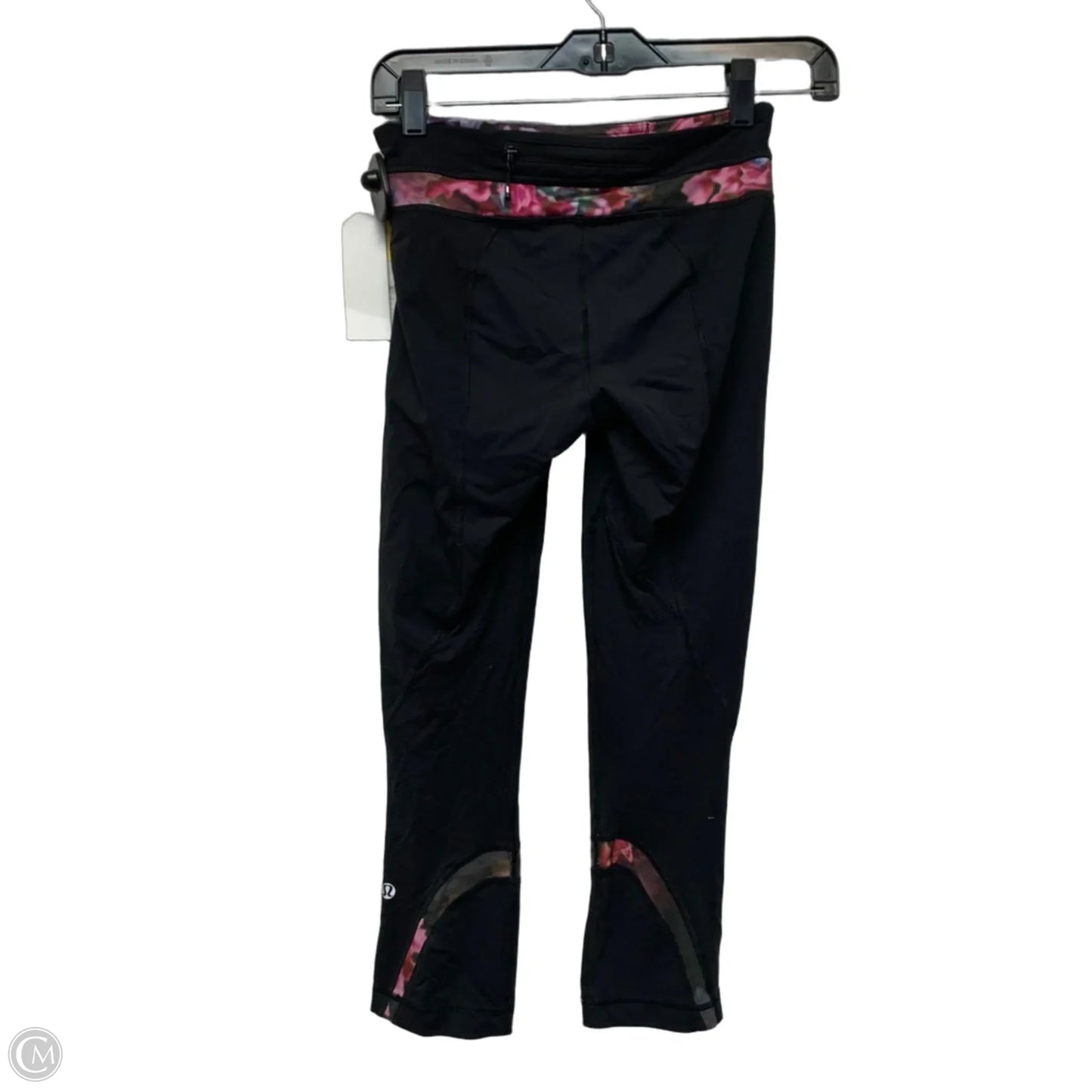Athletic Leggings Capris By Lululemon In Black & Purple, Size: S