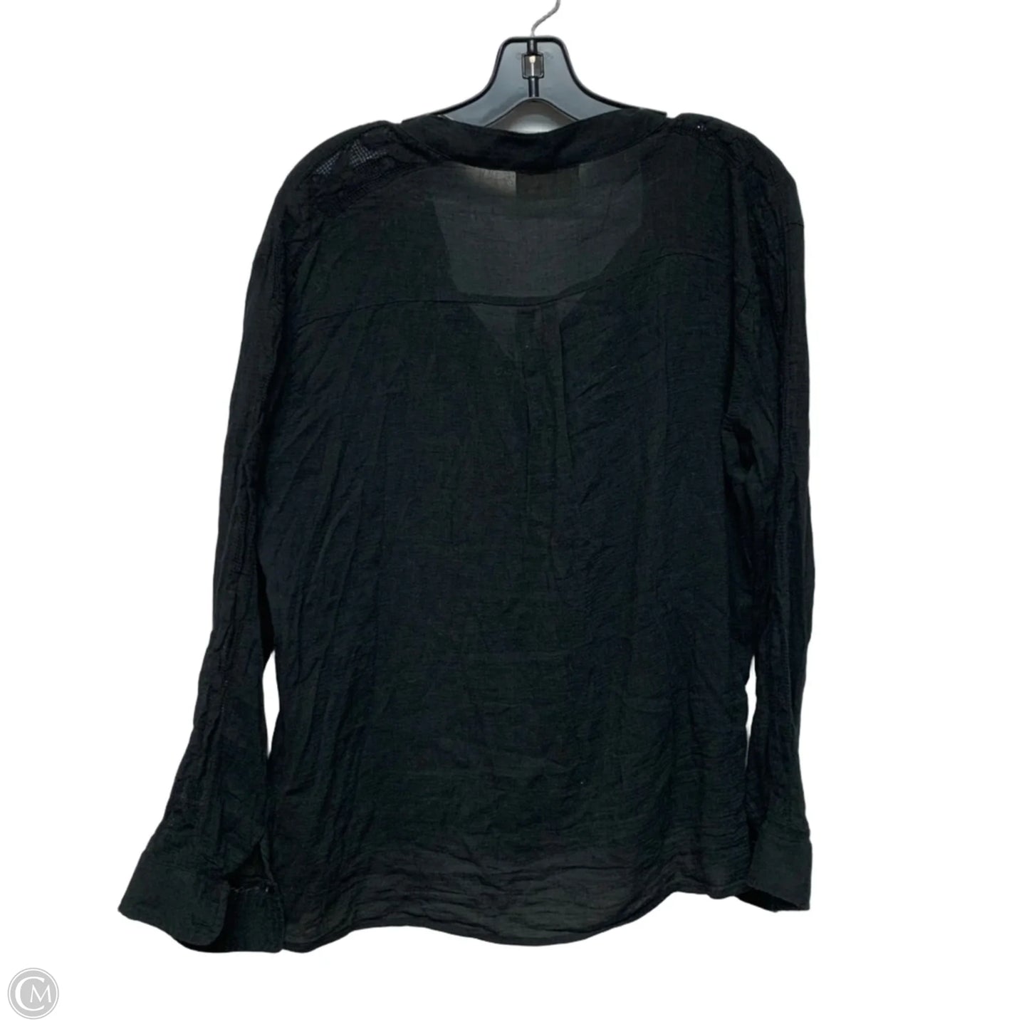 Top Long Sleeve By Auguste In Black, Size: S