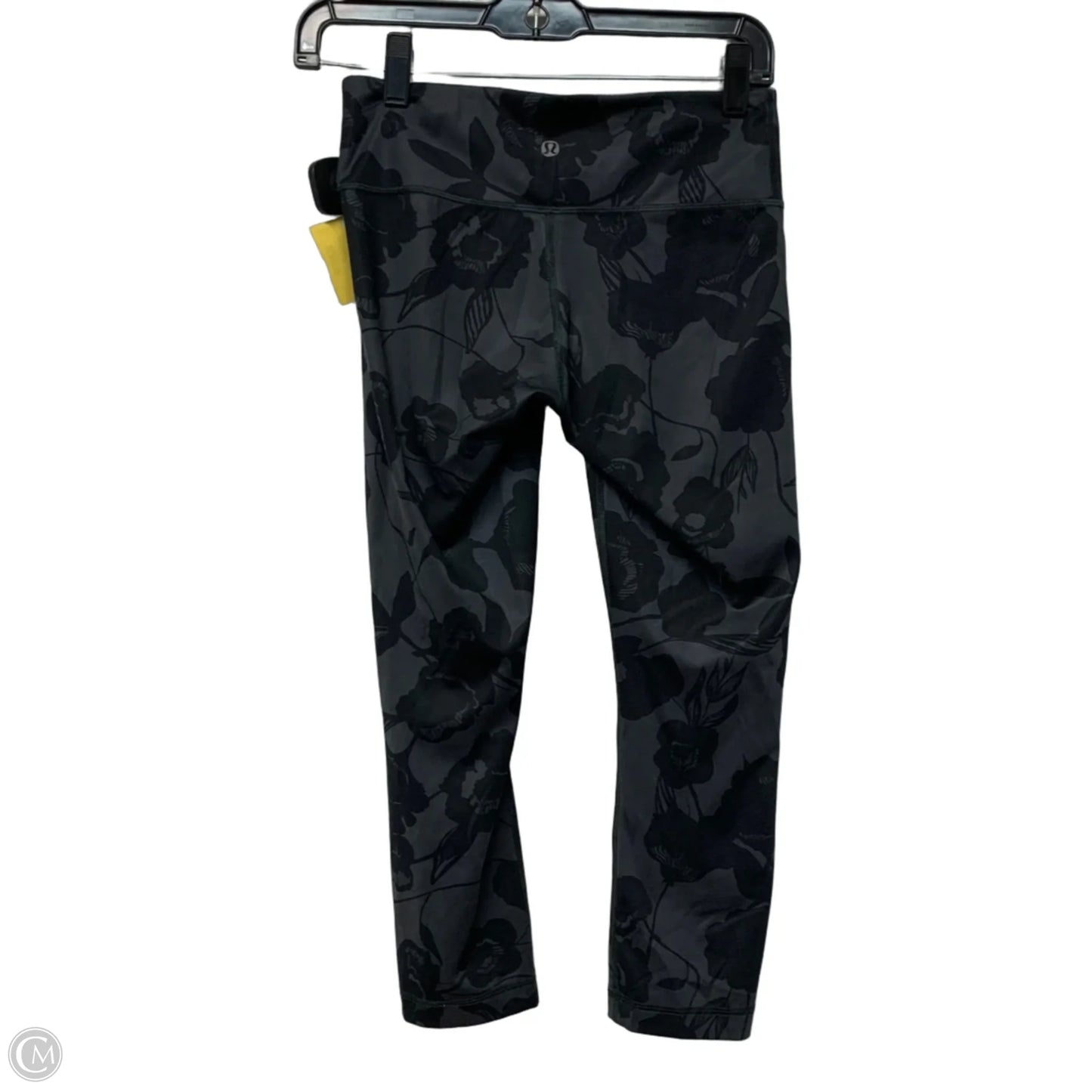 Athletic Leggings Capris By Lululemon In Black & Grey, Size: S