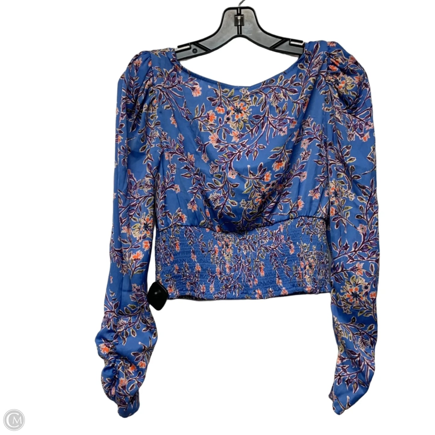 Top Long Sleeve By Free People In Blue & Orange, Size: S