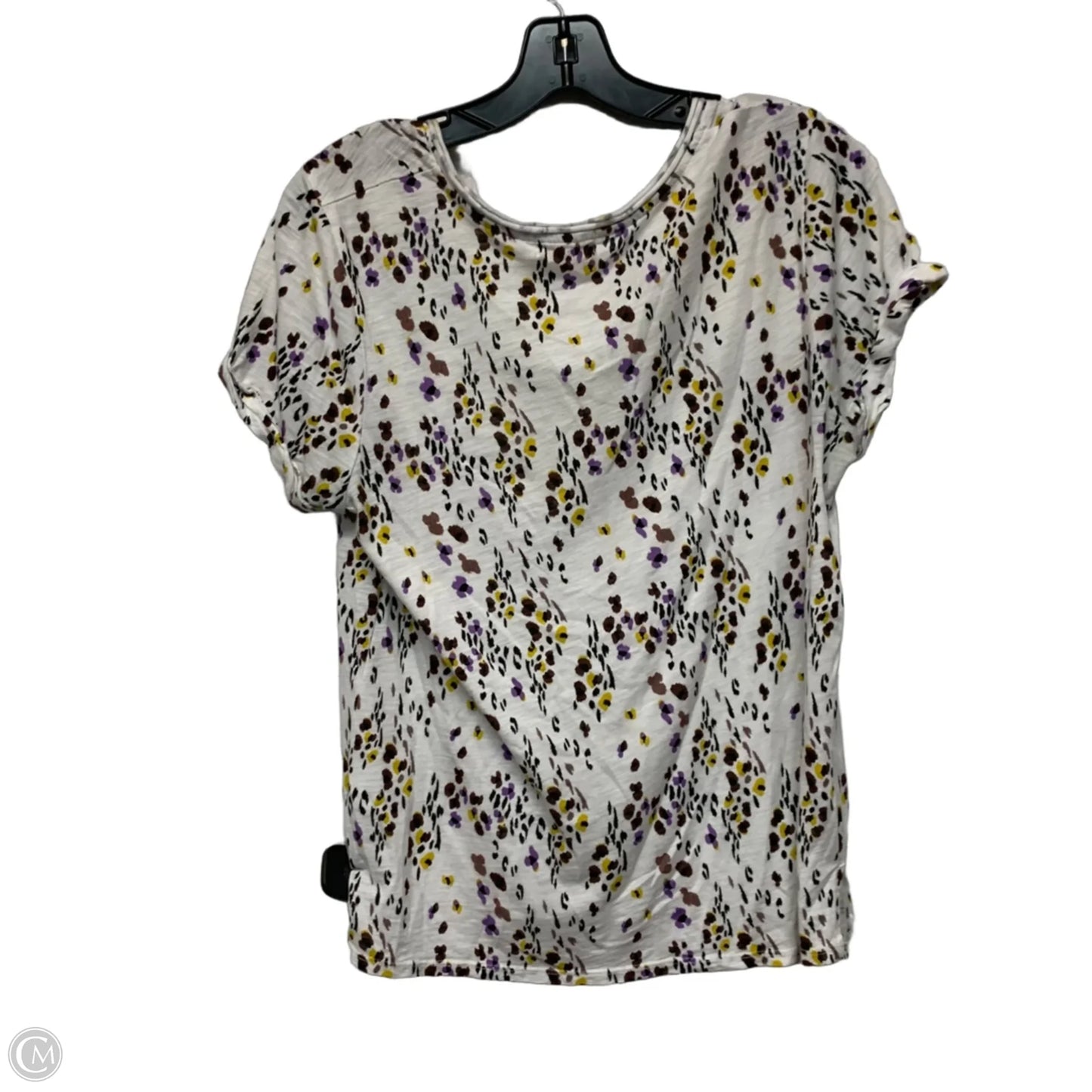 Top Short Sleeve By T.la In White & Yellow, Size: S
