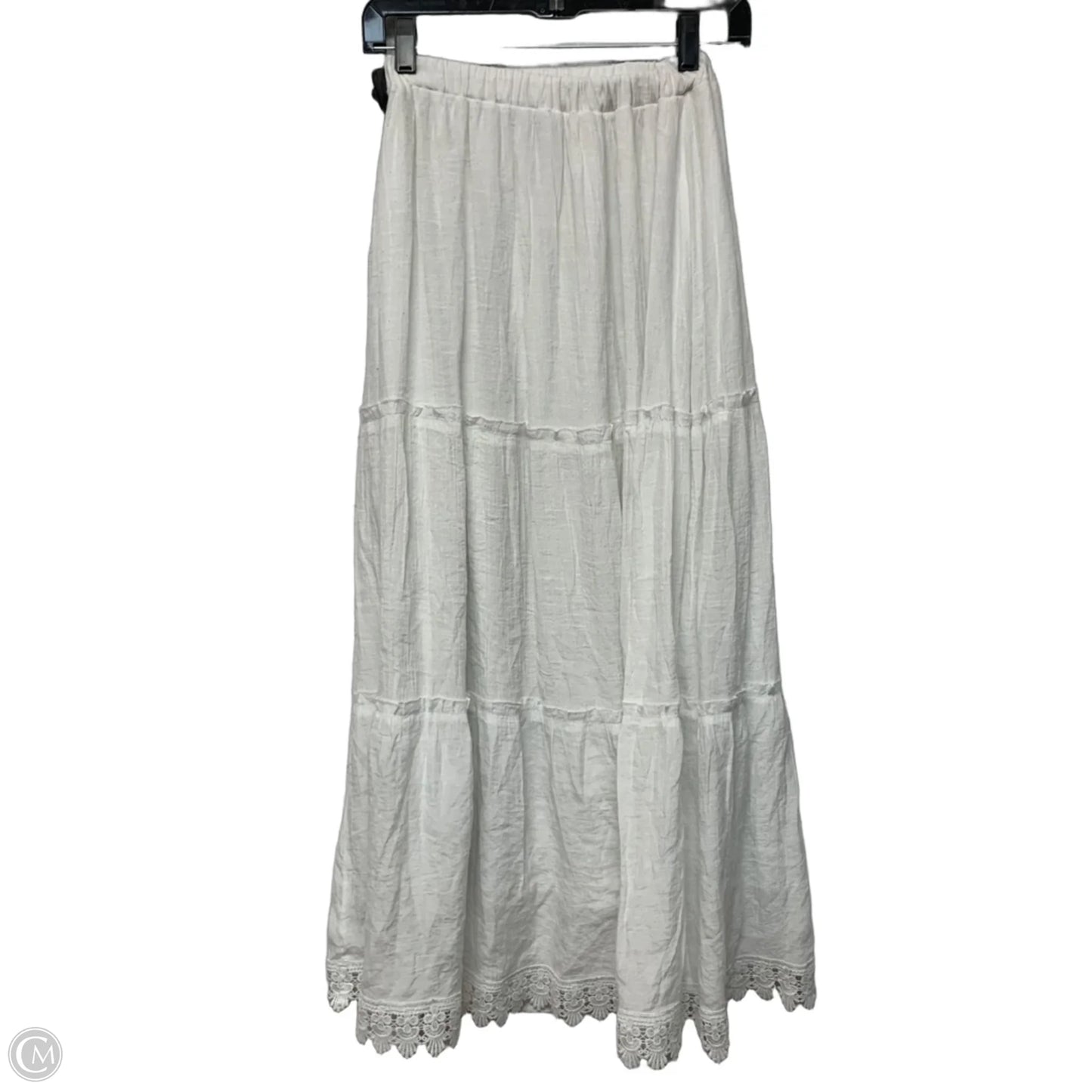 Skirt Maxi By Just Found In White, Size: M