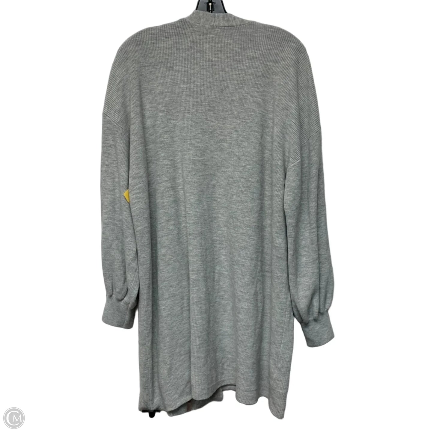 Sweater Cardigan By Loft In Grey, Size: 3x