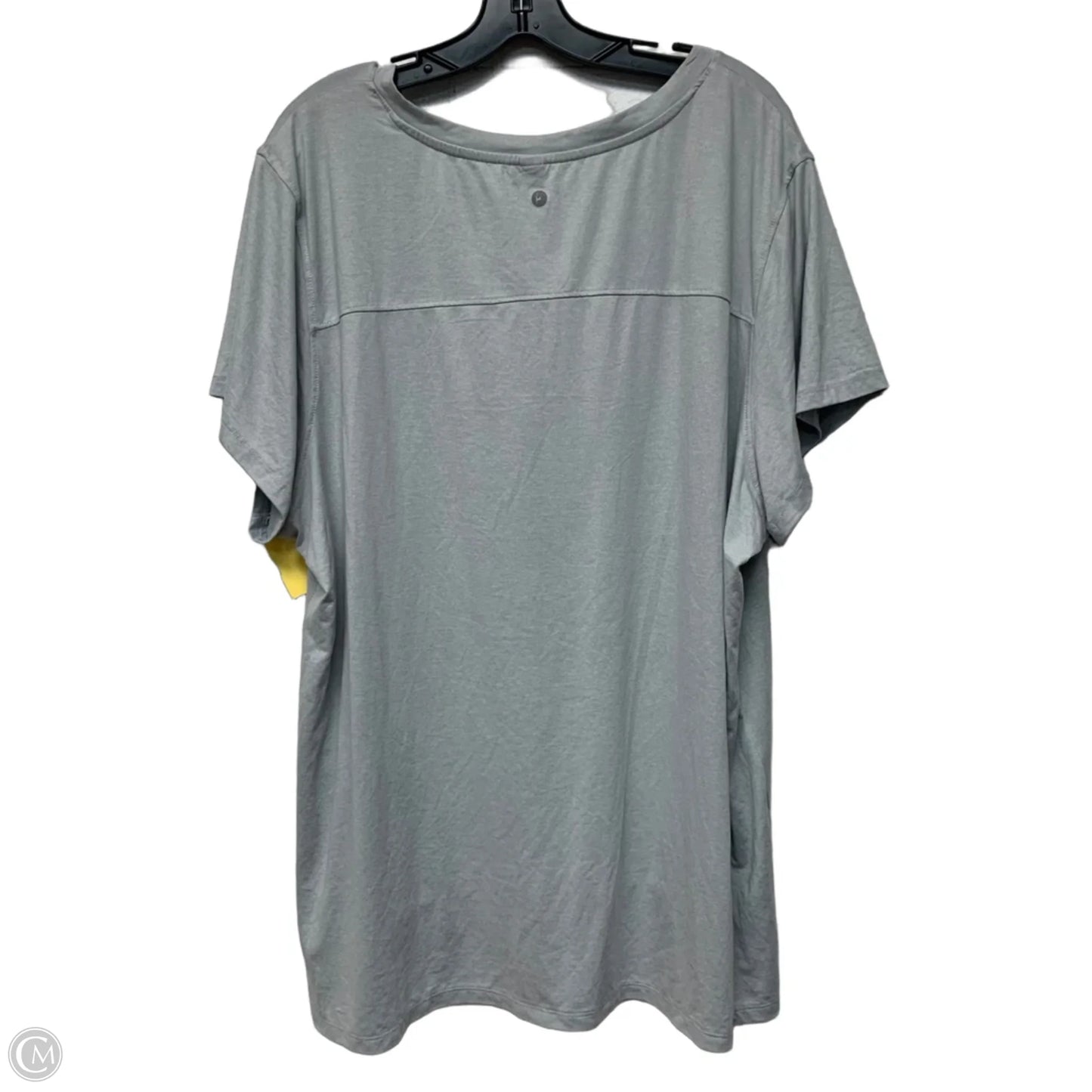Athletic Top Short Sleeve By 90 Degrees By Reflex In Grey, Size: 3x