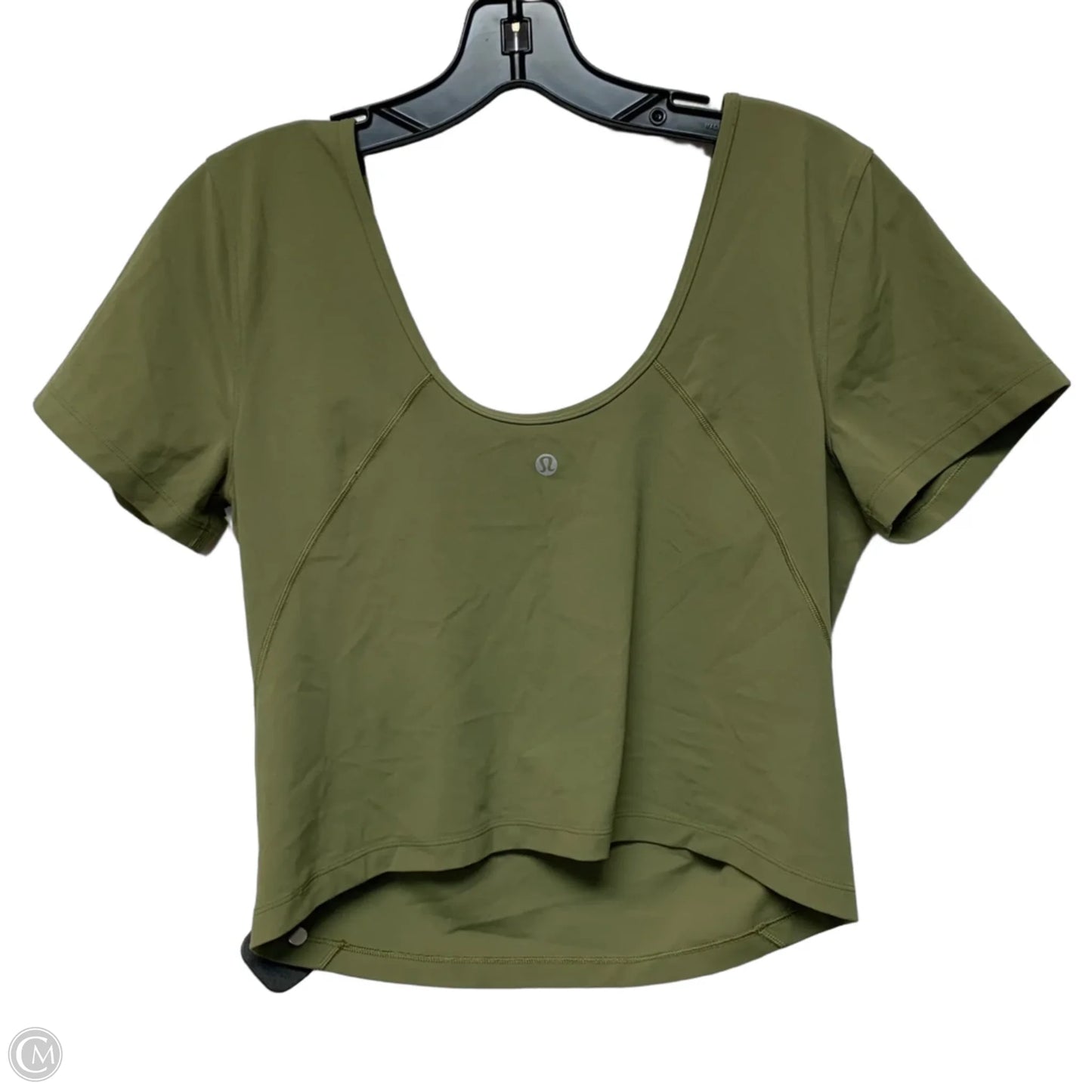 Athletic Top Short Sleeve By Lululemon In Green, Size: L
