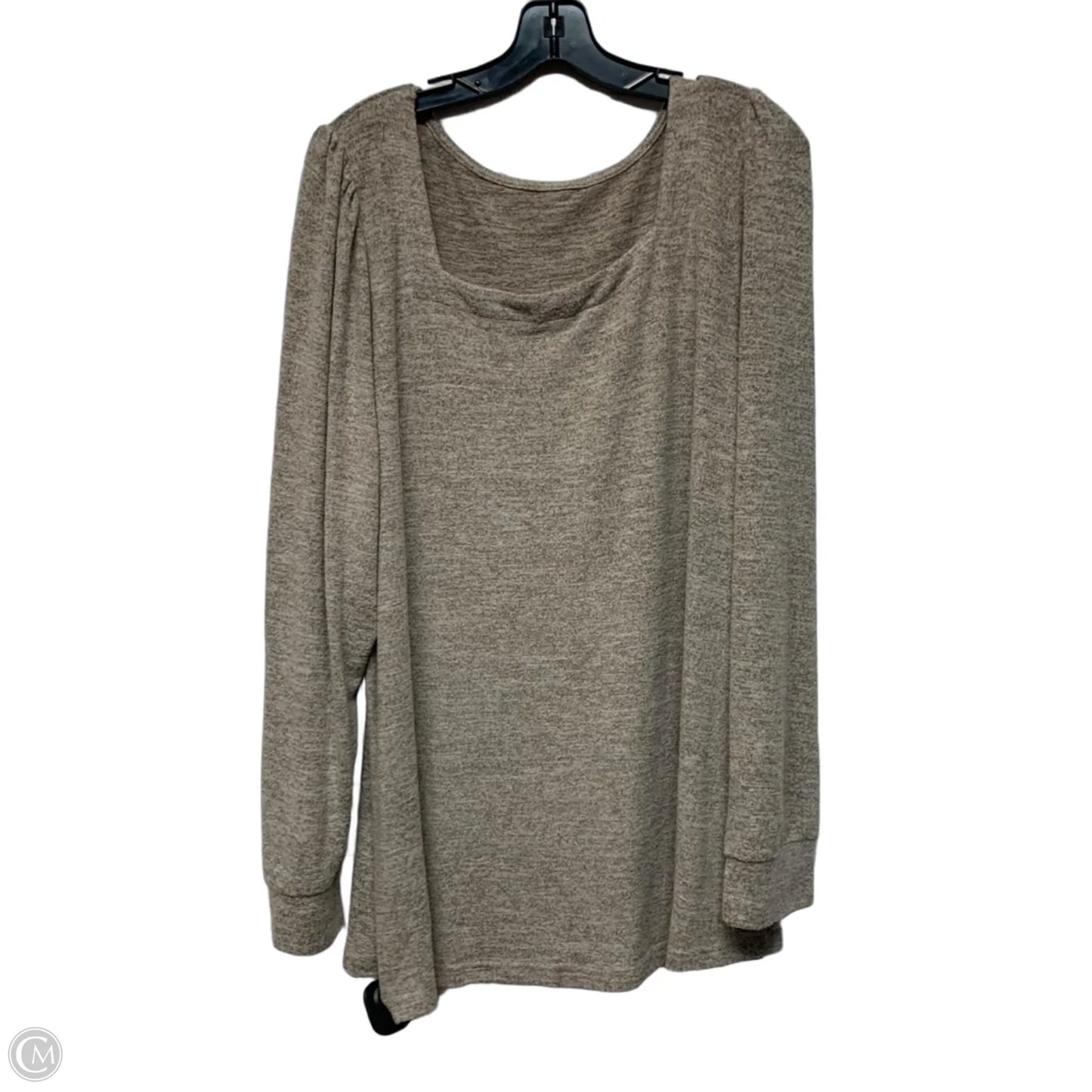 Top Long Sleeve In Brown, Size: Xxl